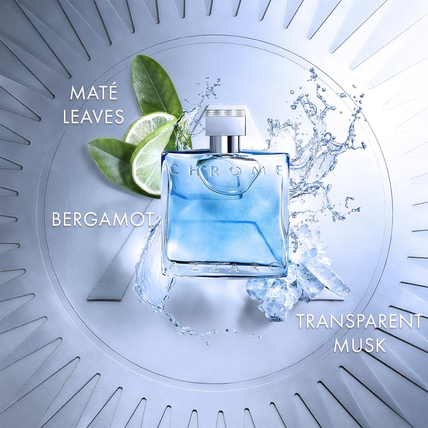 Azzaro Chrome Eau De Toilette - Fresh Aquatic Mens Cologne - Citrus, Woody, Musky Fragrance -Fresh Everyday Wear - Classic Summe
