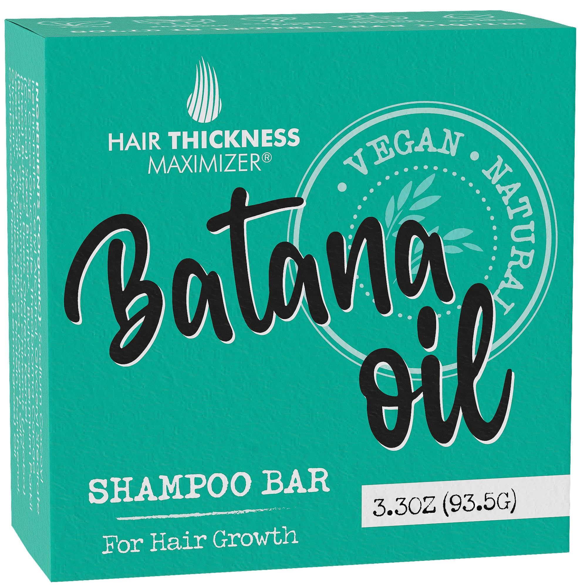 Batana Oil for Hair Growth Shampoo Bar. Eco Friendly, Vegan, Color Safe, pH Balanced, Sulfate Free Bars for Hair Thickening and 
