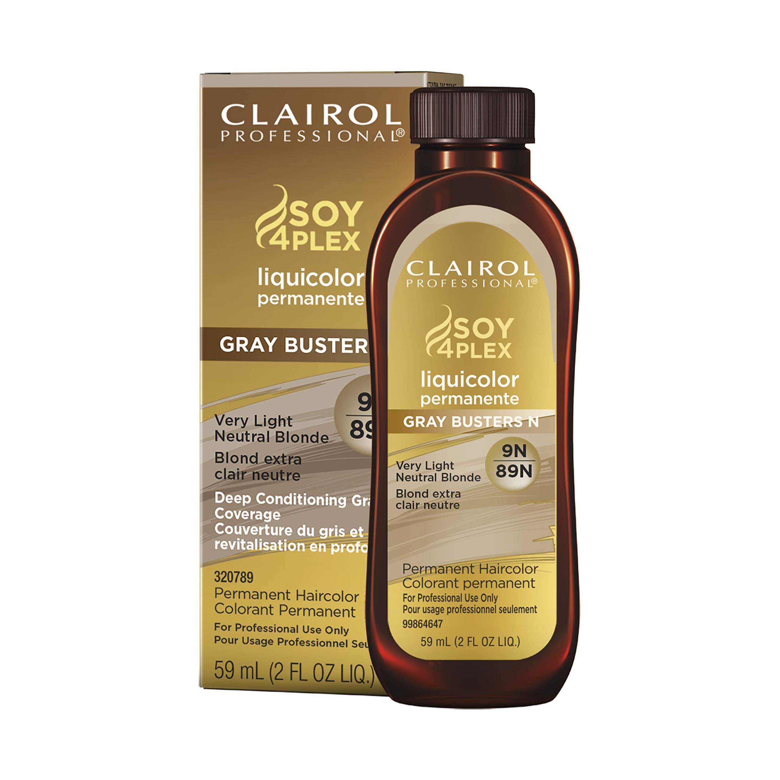 Clairol Professional Permanent Liquicolor for Blonde Hair Color, 9n Lightest Neutral Blonde, 2 oz