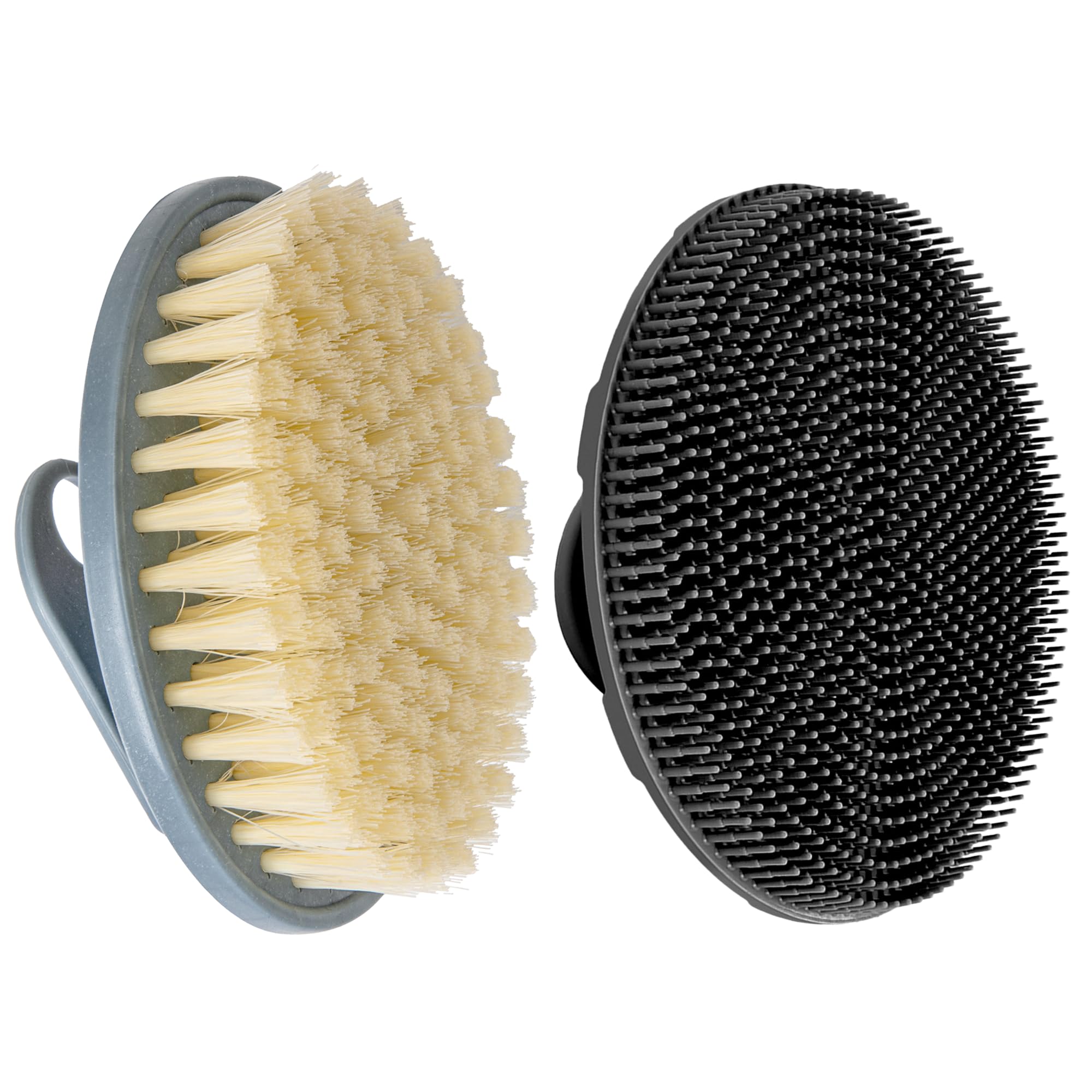 Innerneed Food-Grade Soft Silicone Body Scrubber Shower Brush Handheld Cleansing Skin Brush, With Pp Shower Brush For Exfoliatin