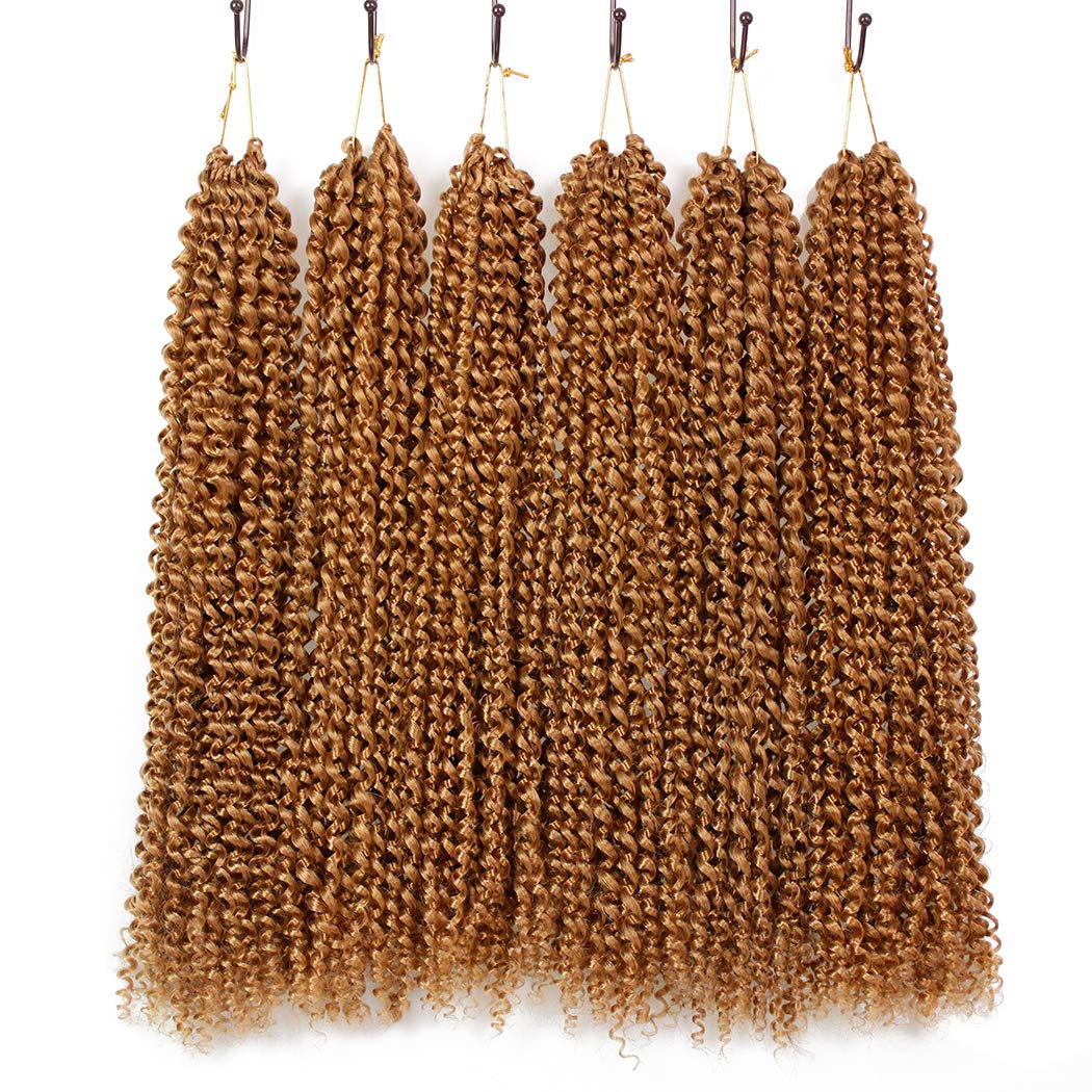 6 Packs Passion Twist Hair 18 Inch Bohemian Curl Passion Twist Crochet Braiding Hair Water Wave Synthetic Braids For Passion Twi
