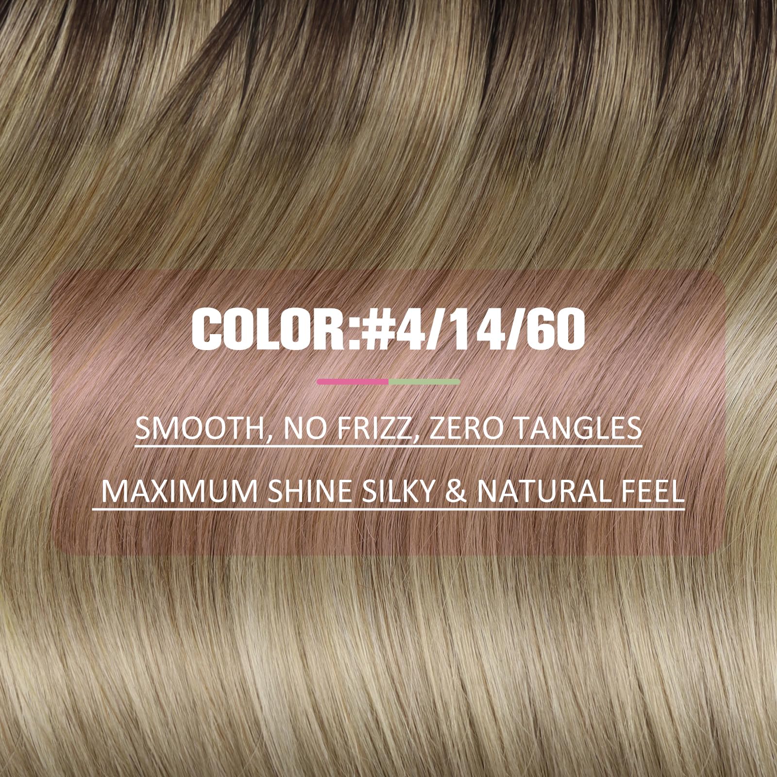 YoungSee Tape in Extensions Human Hair Ombre 14In Invisible Tape in Hair Extensions Human Hair Dark Brown Ombre Blonde with Brow