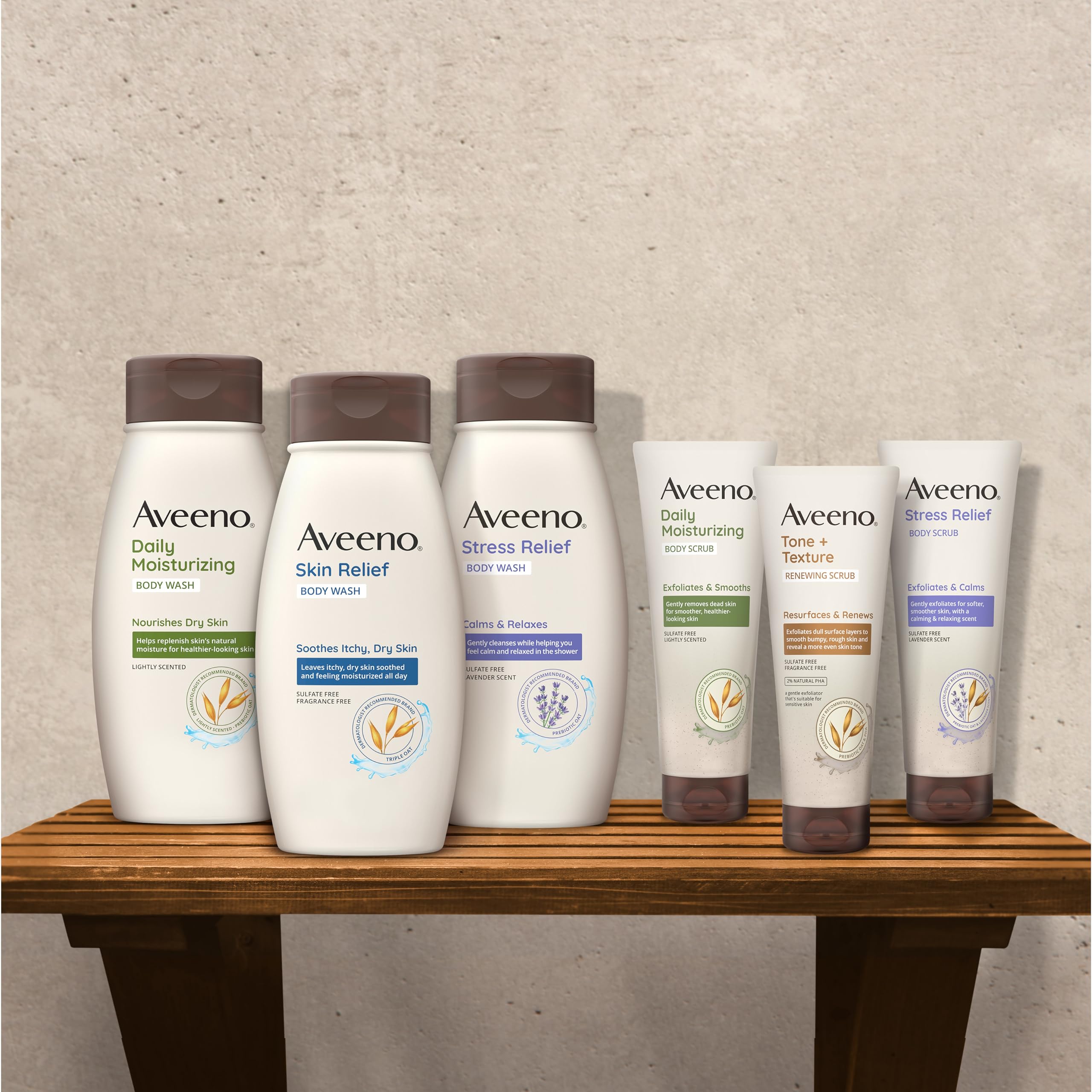 Aveeno Skin Relief Fragrance-Free Body Wash With Triple Oat Formula, Gentle Daily Cleanser For Sensitive Skin Leaves Dry Skin Fe