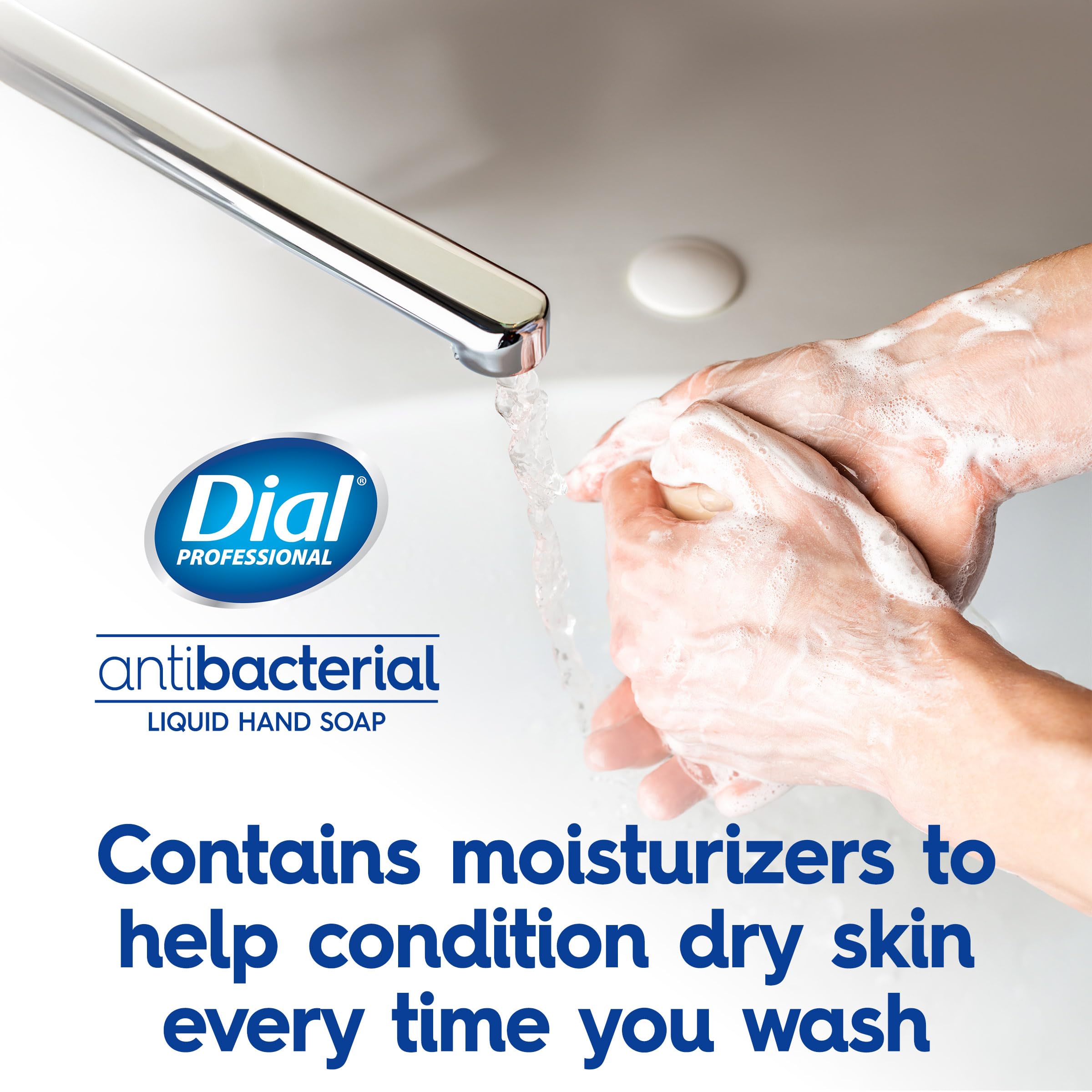 Dial Complete Spring Water Antibacterial Liquid Hand Soap, 1 Gallon Refill Bottle, 128 Fl Oz