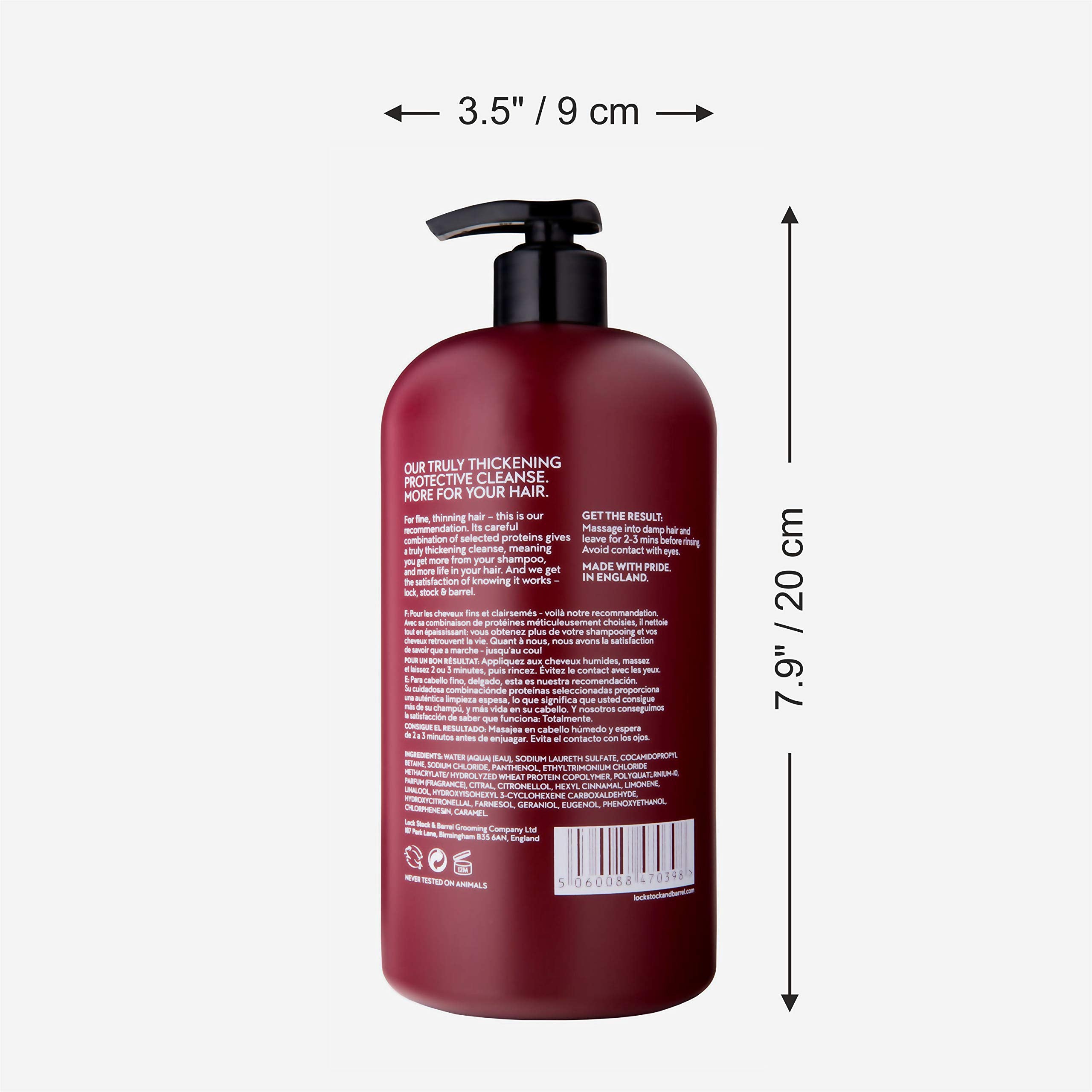 Lock Stock & Barrel Reconstruct Protein Thickening Shampoo For Men 1000 Ml