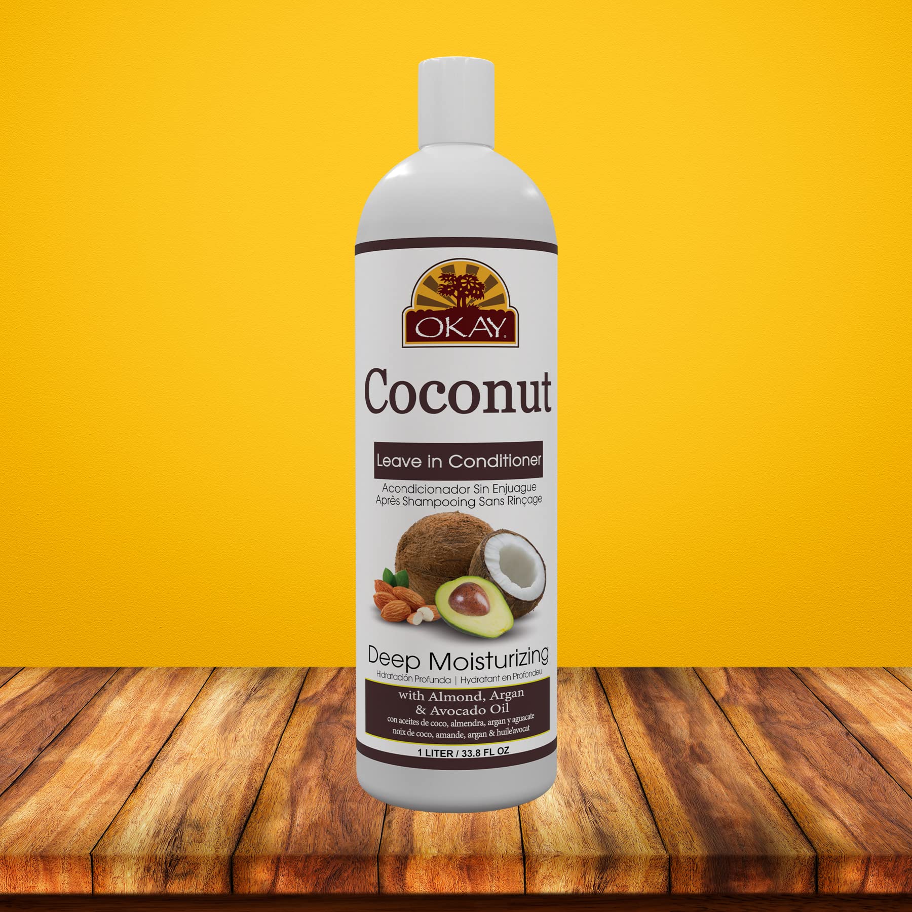 OKAY Coconut Deep Moisturizing Leave In Conditioner Helps Replenish Moisture And Elasticity For Healthy Strong Hair Sulfate,Sili
