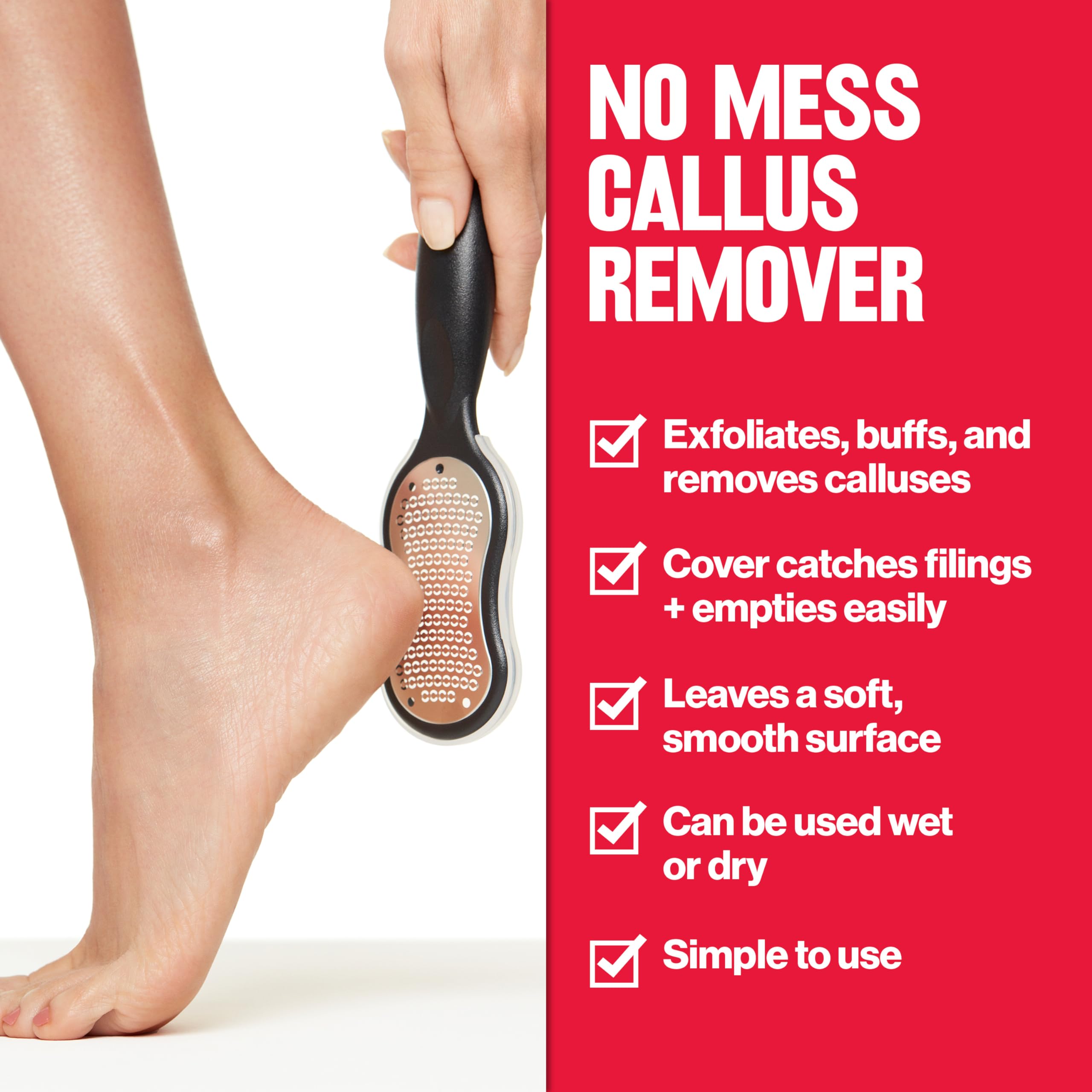 Revlon Callus Remover, Foot File for Wet or Dry Skin, Pedicure Tools,Gently Removed Callus and Dead Skin, Easy to Use (Pack of 1