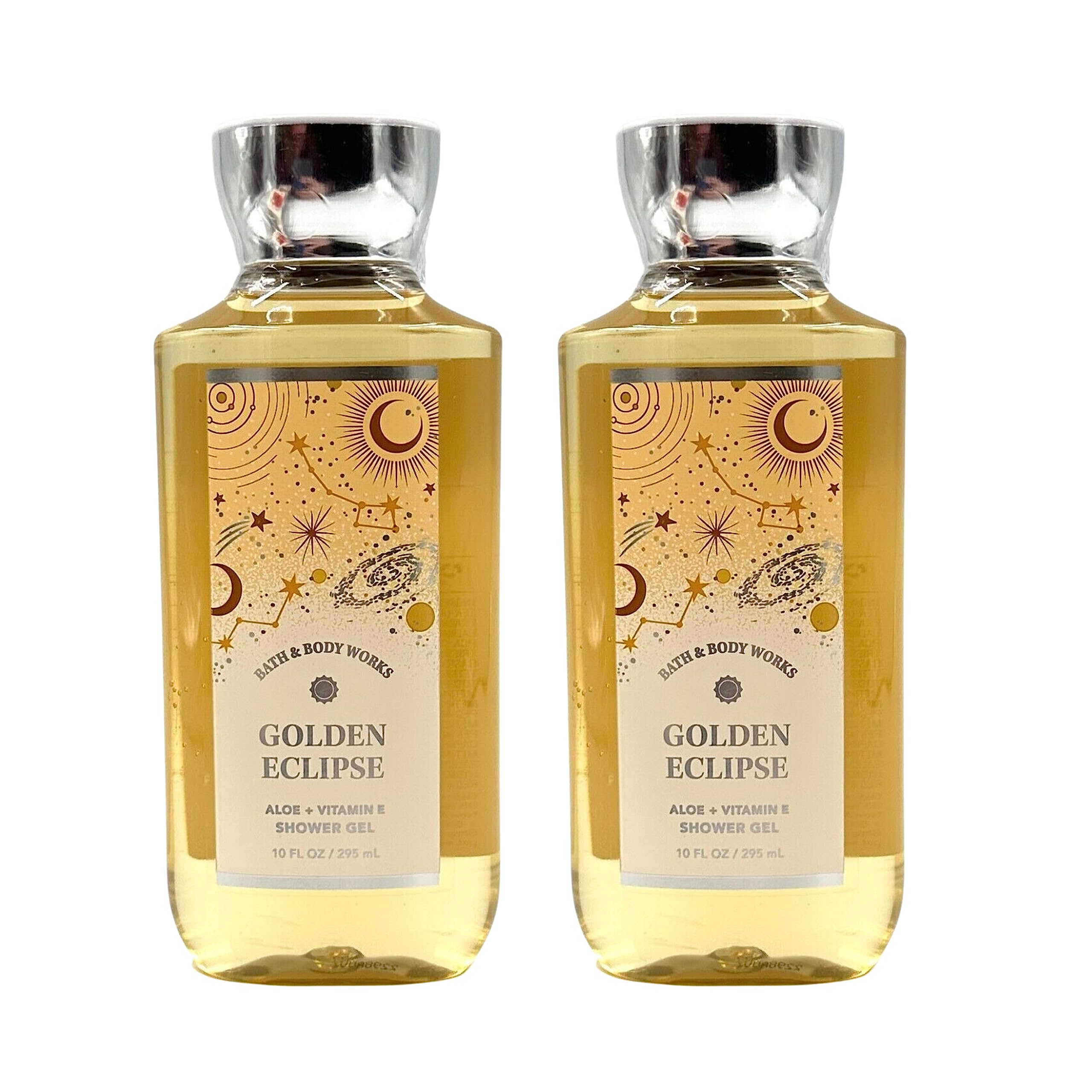 Bath & Body Works Shower Gel Gift Set 10oz Each Pack of 2 (Golden Eclipse)