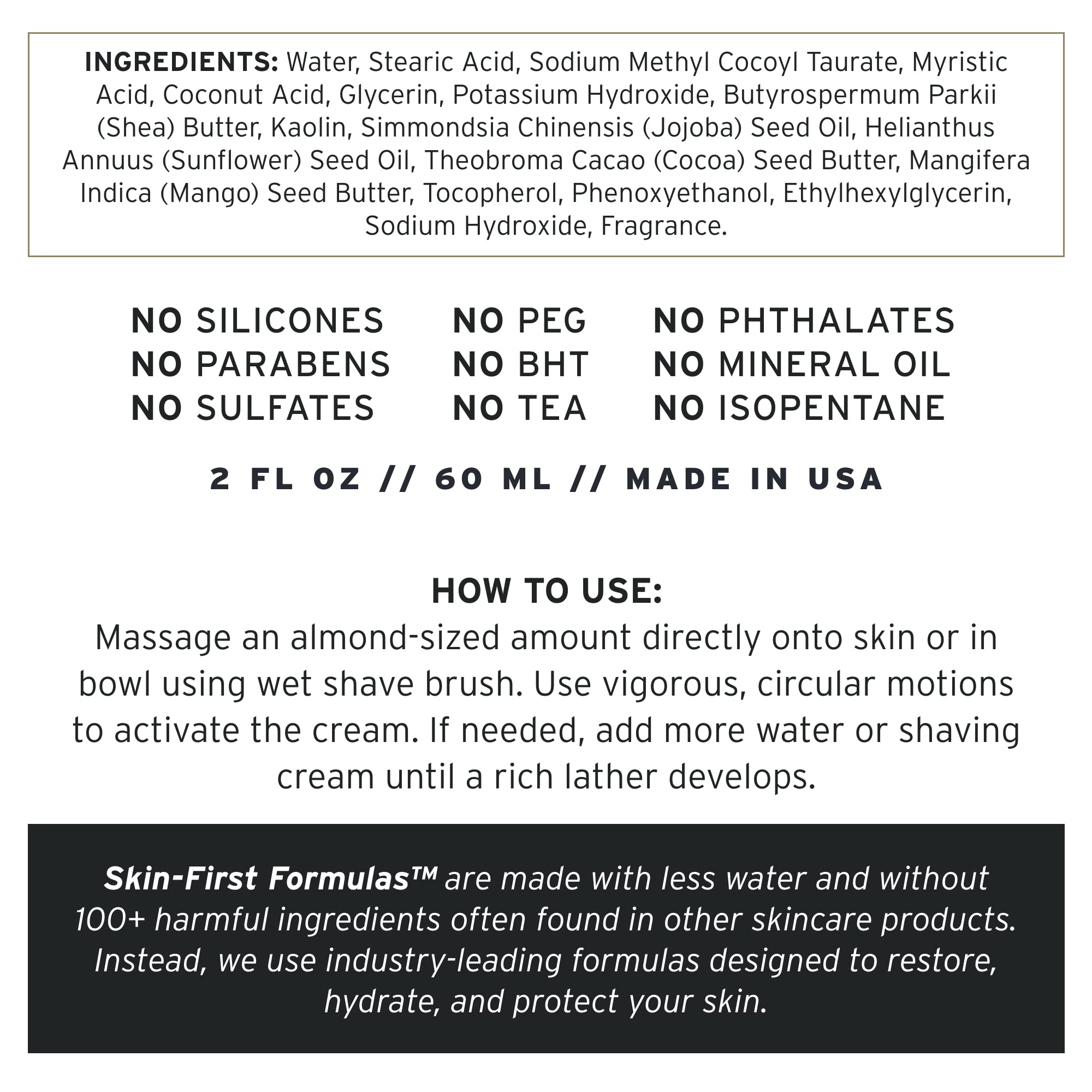 SUPPLY Ultra Lather Shaving Cream Black Pepper & Fig - Hypoallergenic Formula for Men - 3.4 Oz Jar - Naturally Soothes and Prote