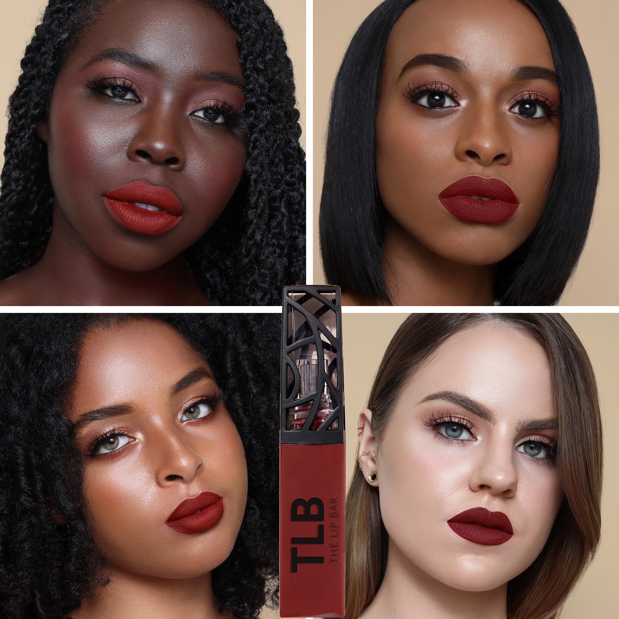 The Lip Bar Vegan Liquid Matte Lipstick, High Pigment Color & Long-Lasting With 8-12 Hours Of Wear, Brickhouse - Warm Brick Red