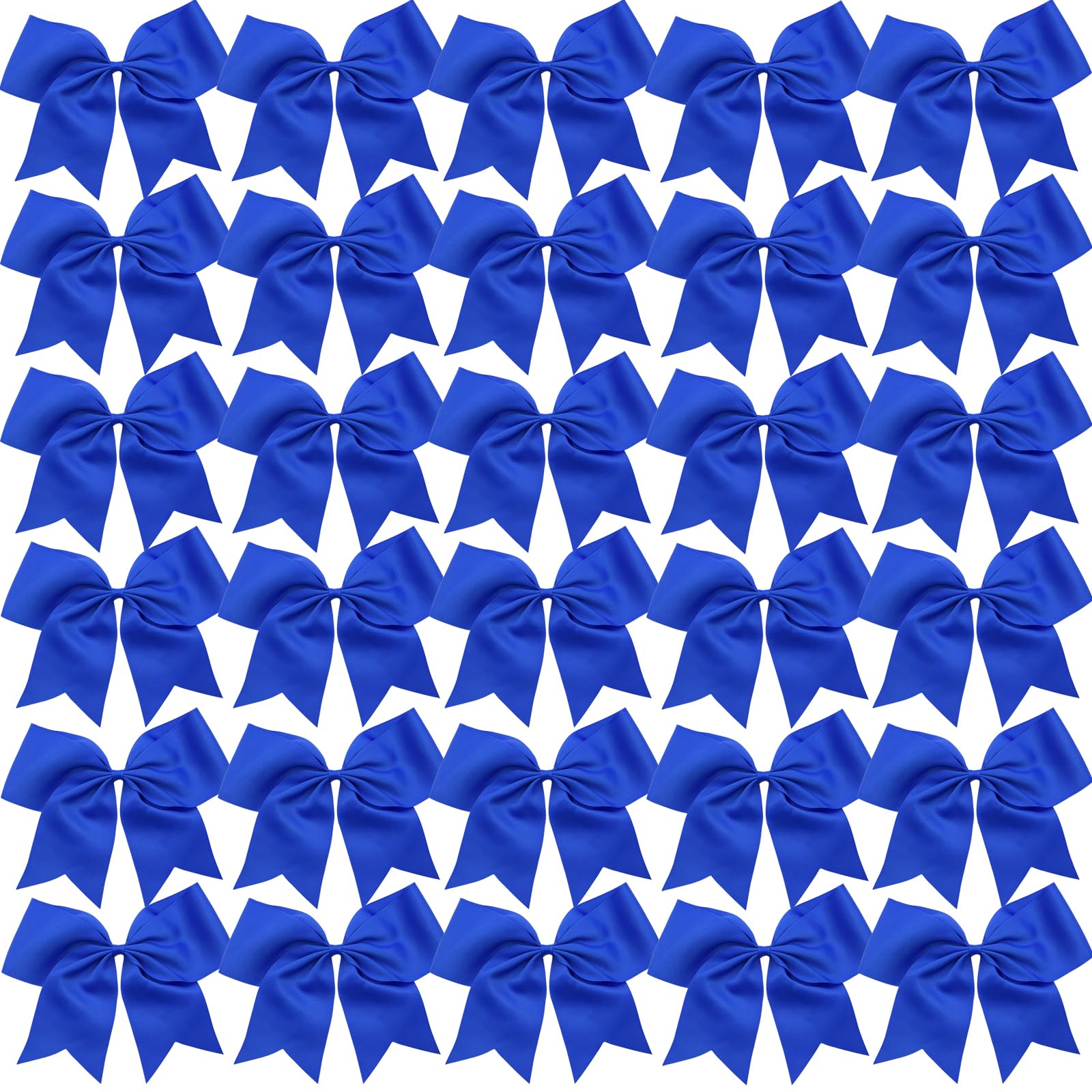 30PCS 8 Large Blue Cheer Bows Hair Bows Ponytail Holder Handmade for Girls Teens Softball Cheerleader Sports (Blue)
