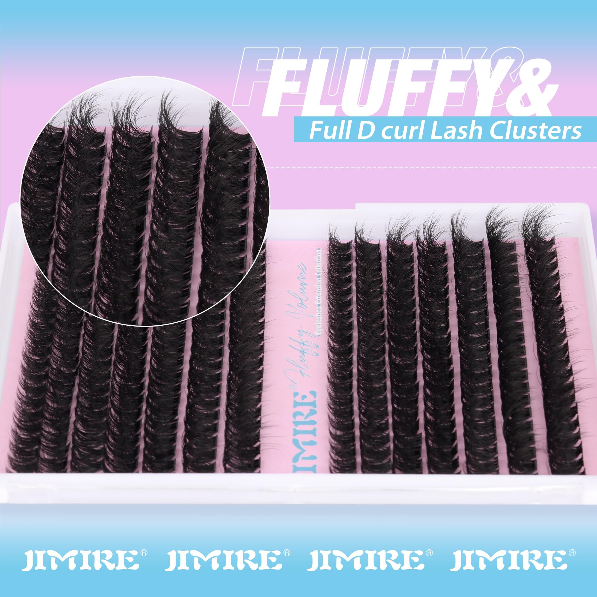 Lash Clusters Volume 80D Lash Extension Clusters 280Pcs Fluffy Cluster Eyelash Extensions Thick Mink Eyelash Clusters D Curl Wis