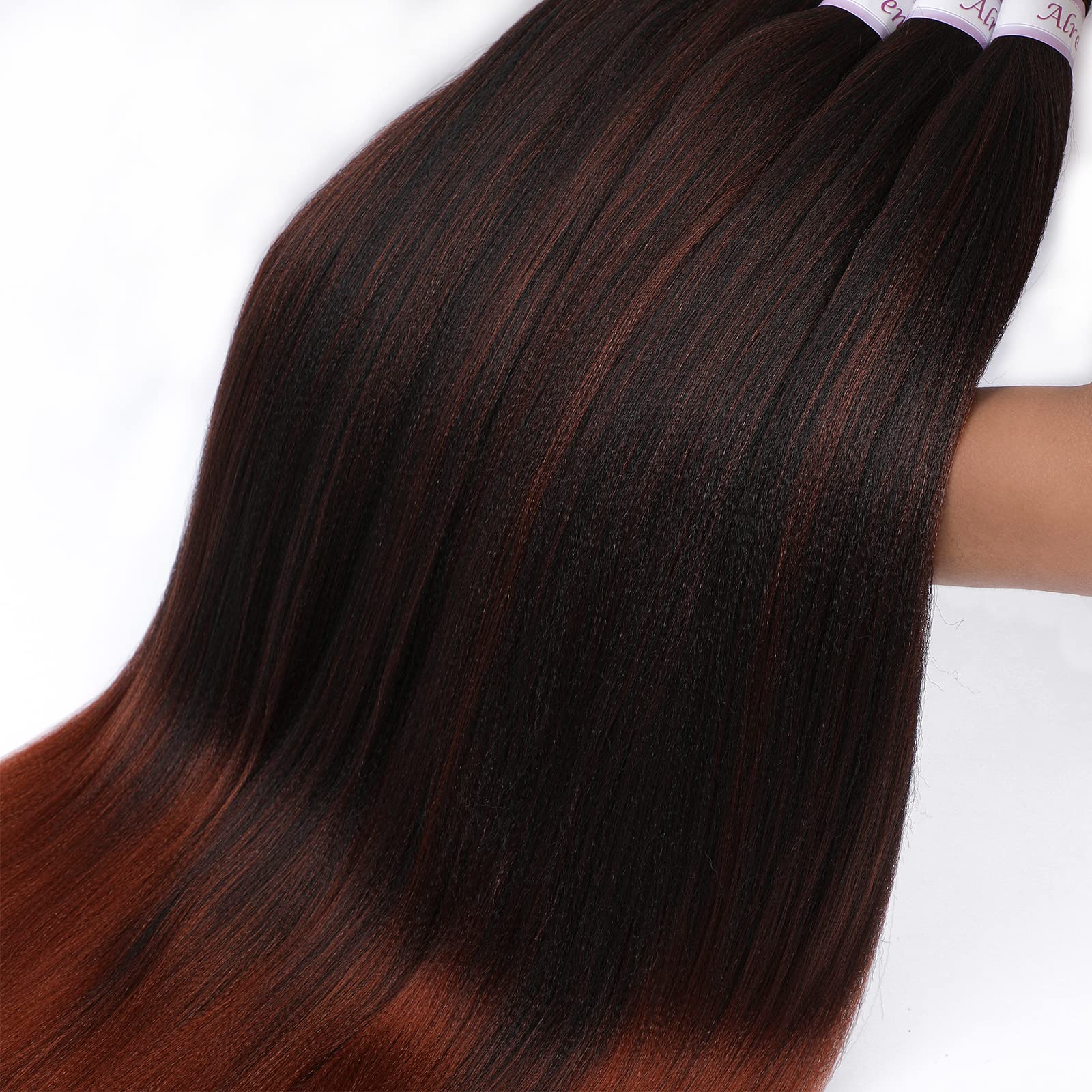 Alrence Pre Stretched Braiding Hair Long Braid 32 Inch 8 Packs Professional Braiding Hair Extensions Synthetic Crochet Twist Bra
