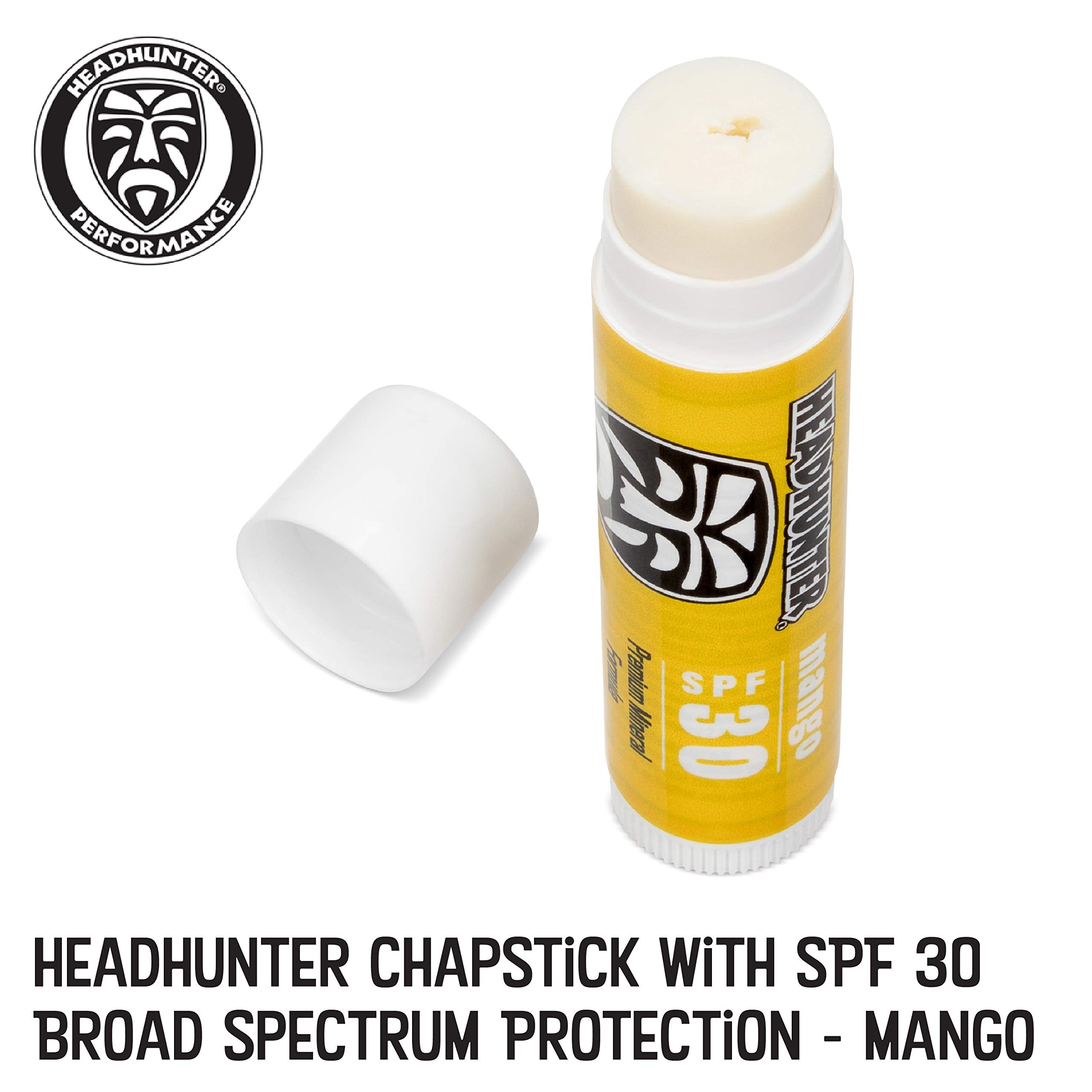 Headhunter Mango Sport Chapstick Sunscreen Spf 30, Natural Mineral Lip Balm For Sun Protection, Waterproof Lip Sunscreen For Ult