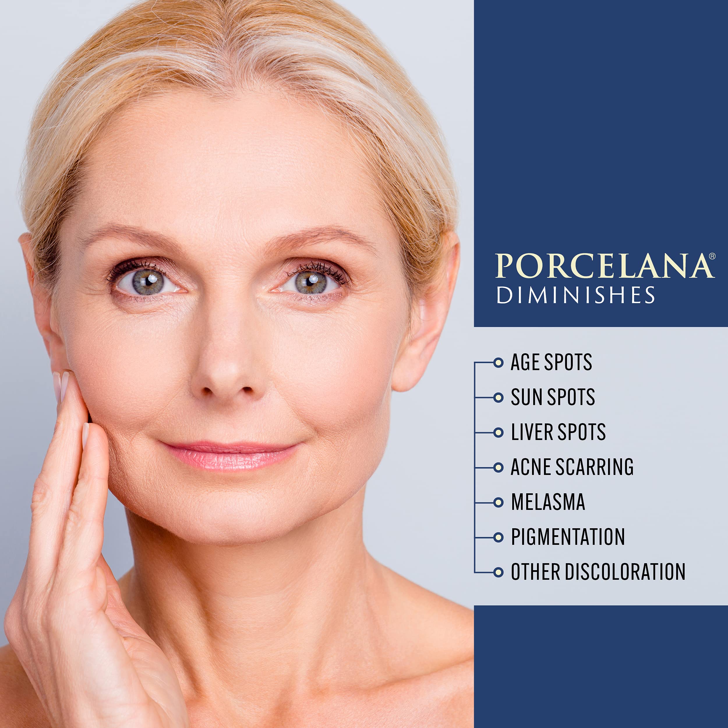 Porcelana Nighttime Hydration Cream - Fades Dark Spots & Evens Skin Tone - 3 Ounce - Moisturizer with Vitamins & Antioxidants