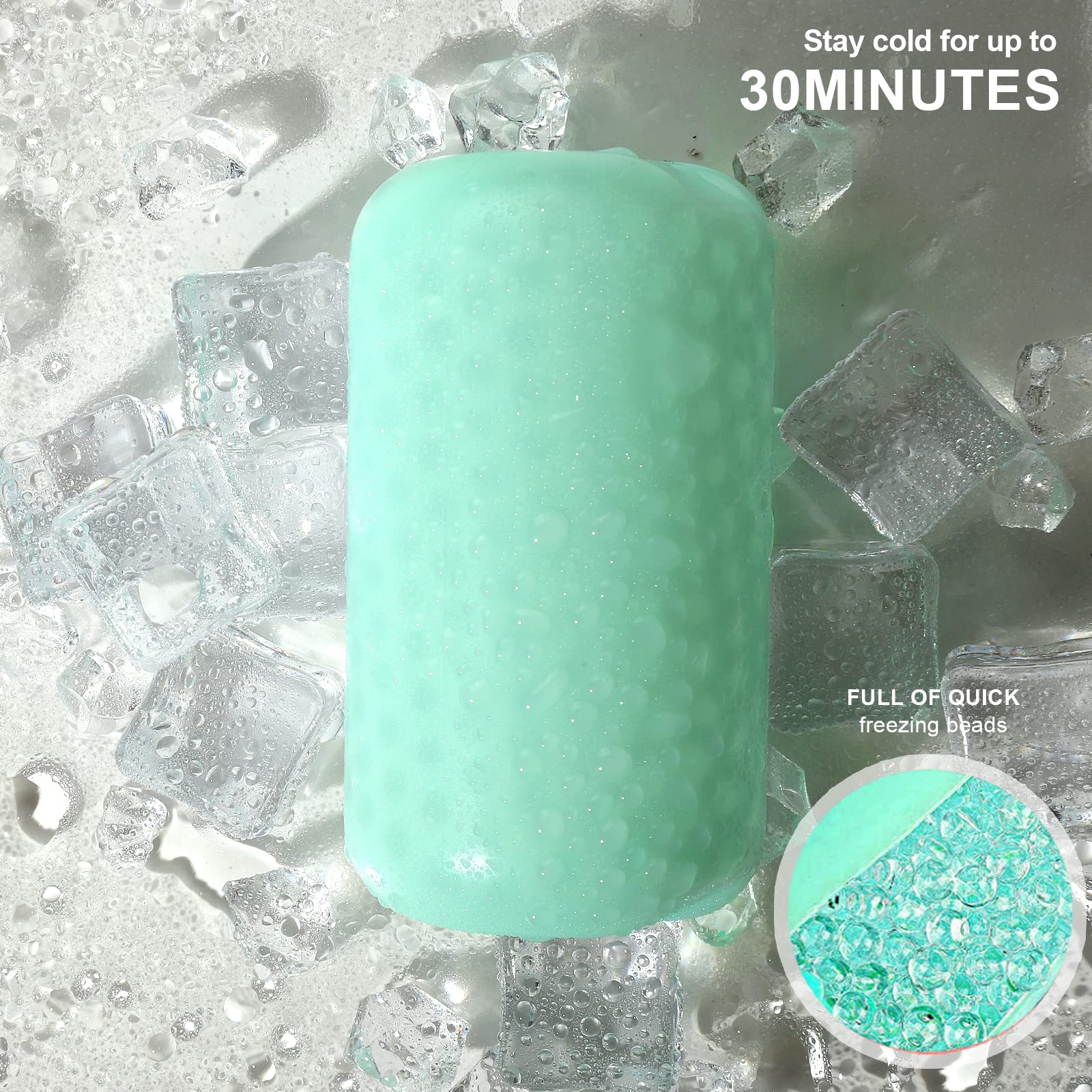Teenitor Mint Green Ice Roller, Cold Face Roller, Ice Roller For Face & Eye Puffiness Relief, Ice Face Roller Skin Care Beauty T