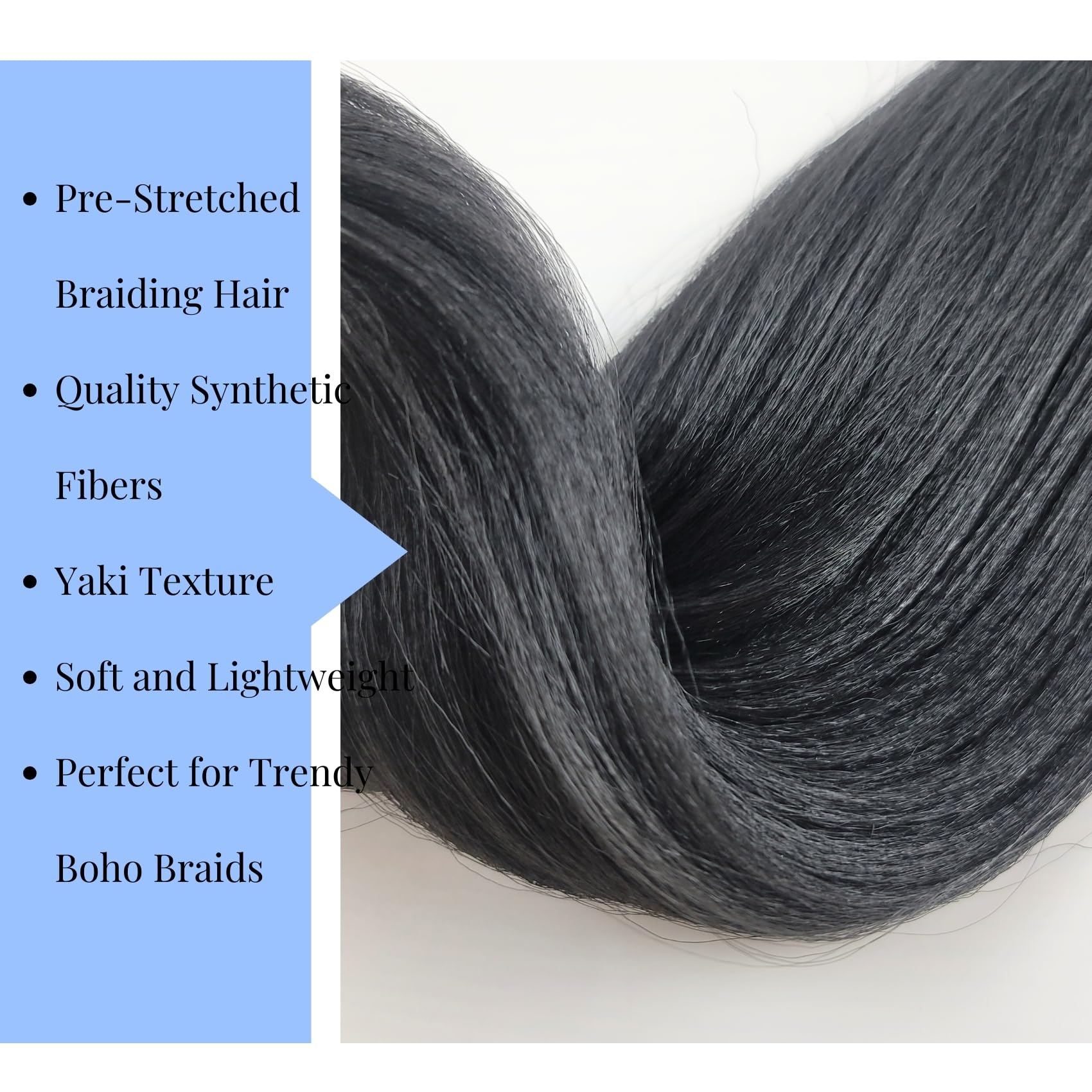 Black Braiding Hair For Boho Bob Braids Short Synthetic Prestretched Ez Braiding Hair 16Inch Deep Wave Curly Boho Crochet Hair F