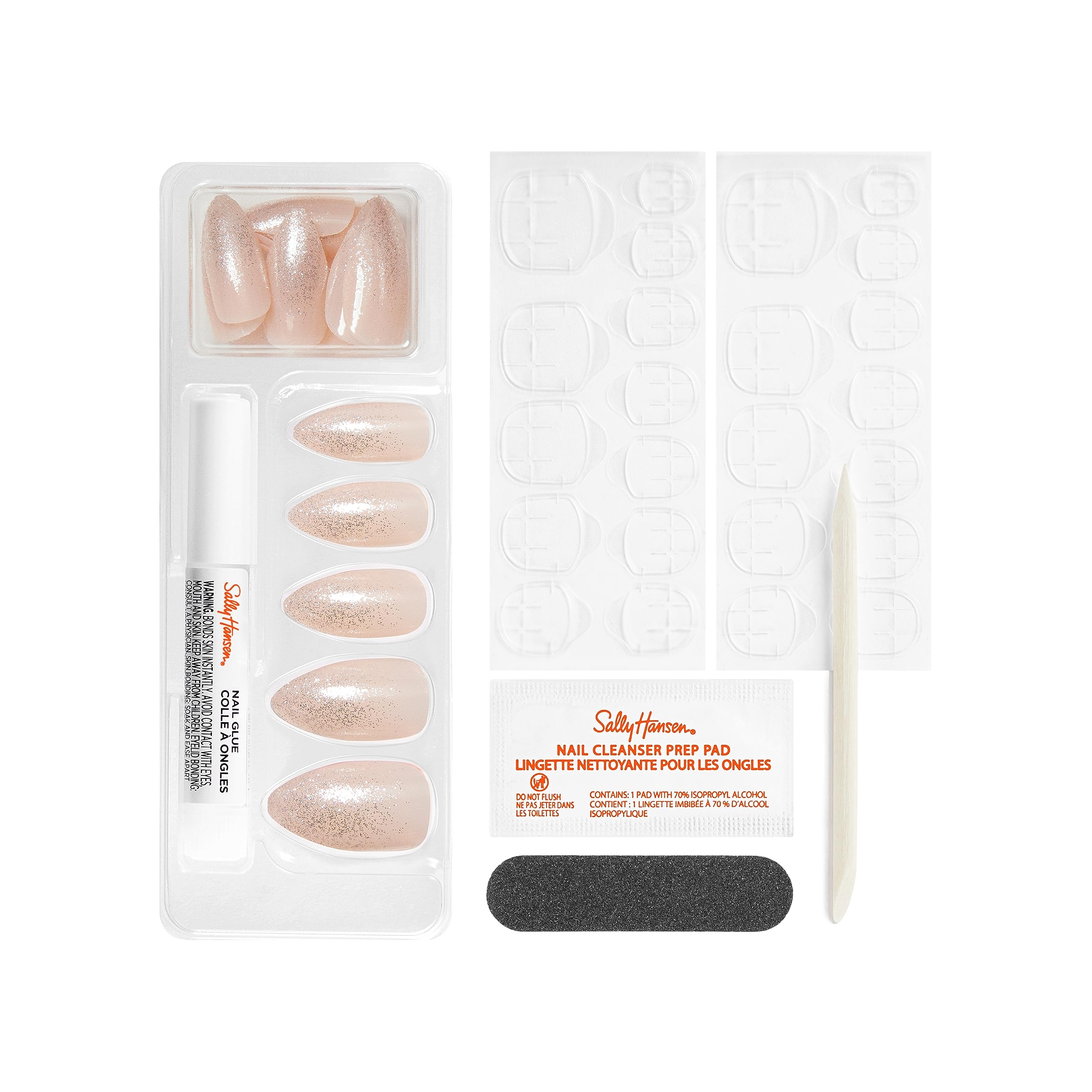 Salon Effects Perfect Manicure Press On Nails Kit - Holiday Collection - Sugar Coat