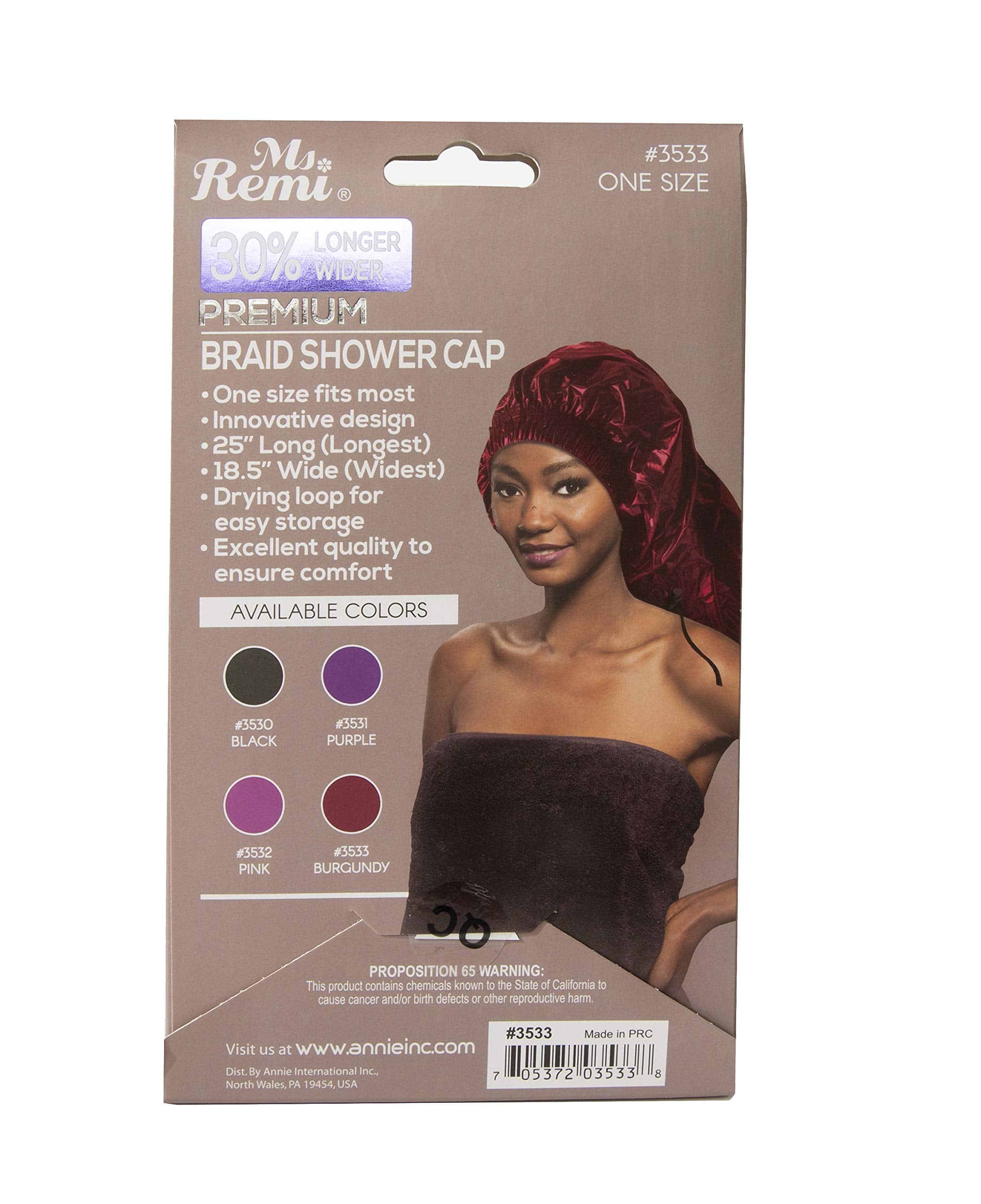 Ms. Remi Max Jumbo Braid Shower Cap Burgundy