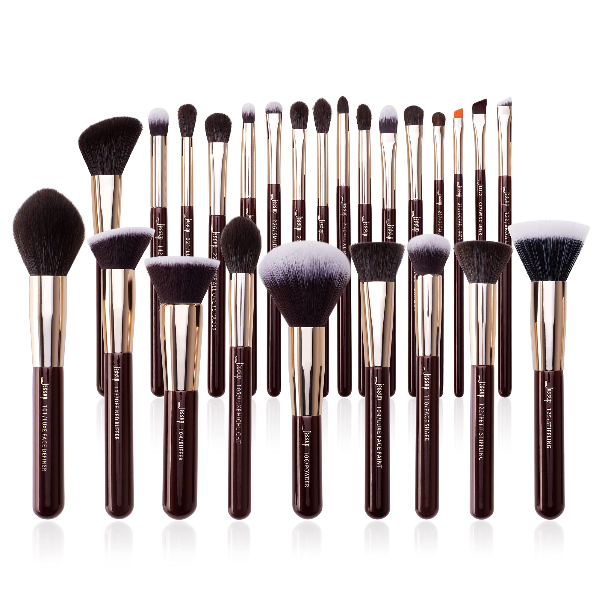 Jessup Makeup Brushes Set Professional, 25PCS Premium Natural Powder Foundation Eyeshadow Blending Concealer Blusher Highlight L