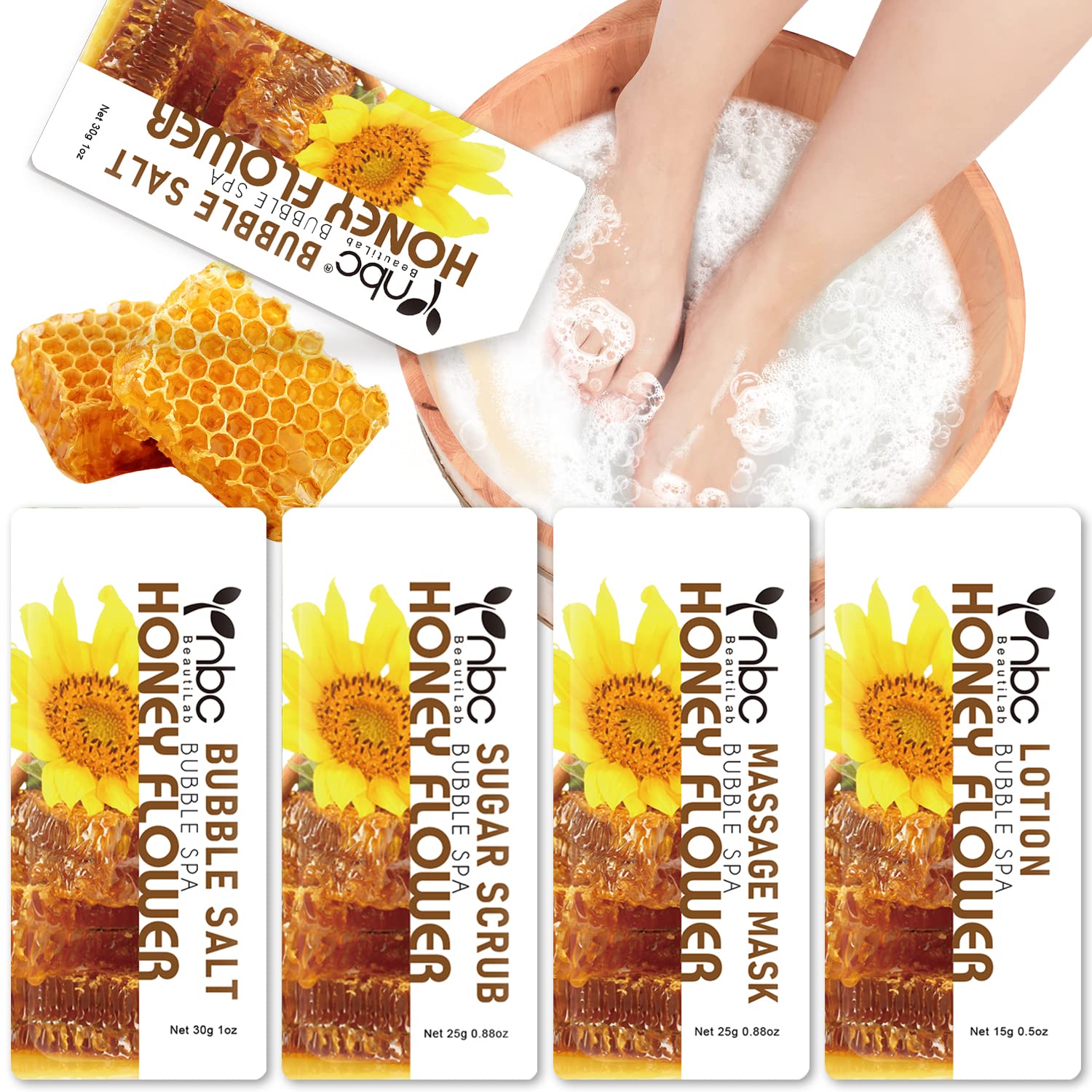 Foot Soak, Pedicure Spa Foot Bath Soak With Foot Soak Salt Scrub Lotion 4 In 1 Spa Pedicure Soak Set For Dry Cracked Feet, Moist