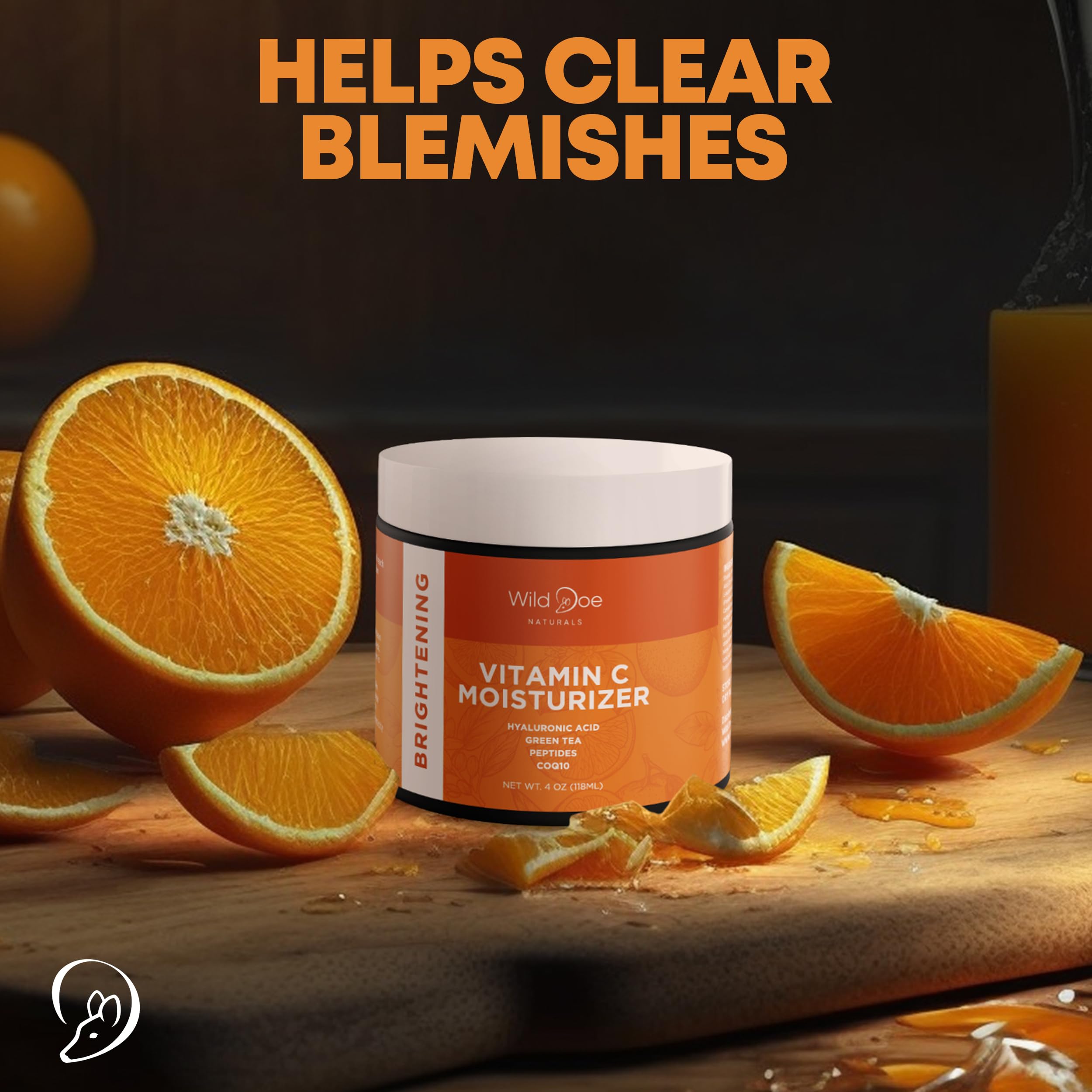 Vitamin C Face & Neck Moisturizer - Firming Eye Cream, Anti-Aging, Glowing Skin with Green Tea, Hyaluronic Acid, Vitamin E, Jojo