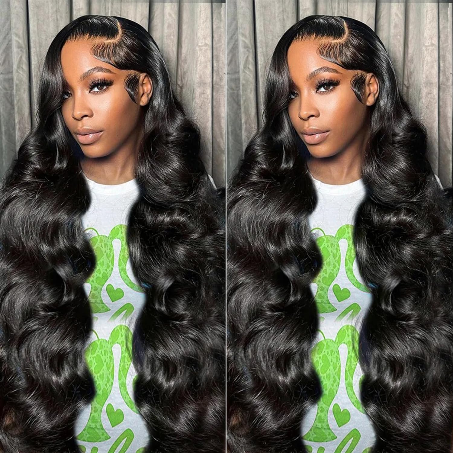 Gabrielle 34 Inch Body Wave Lace Front Wigs Human Hair 13X4 Hd Lace Frontal Wigs Human Hair Body Wave Pre Plucked Lace Front Wig