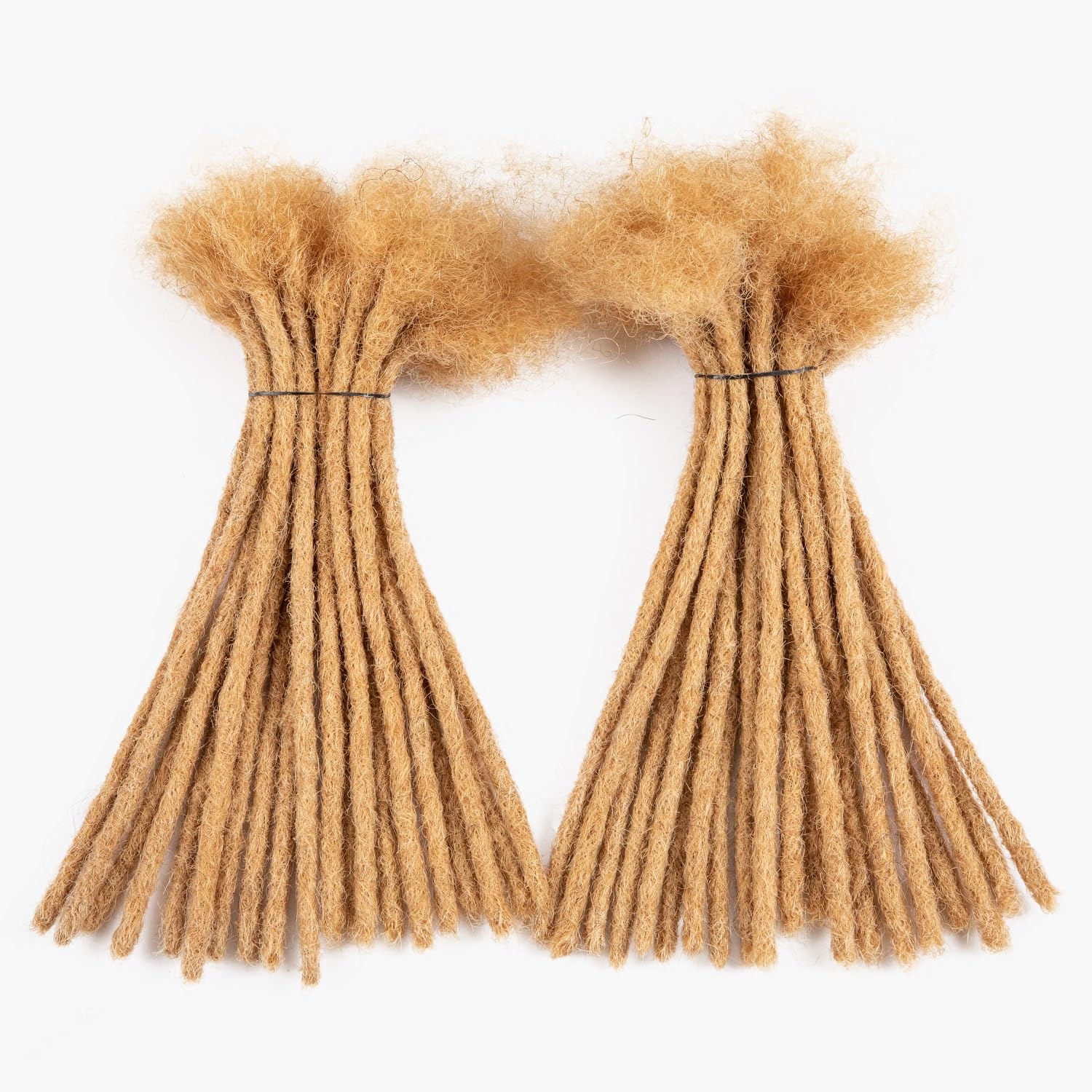 Teresa 6 Inch 0.4Cm Width Loc Extension Human Hair #27 Honey Blonde Color 40 Strands Permanent Locs Extensions Can Be Dyed And B