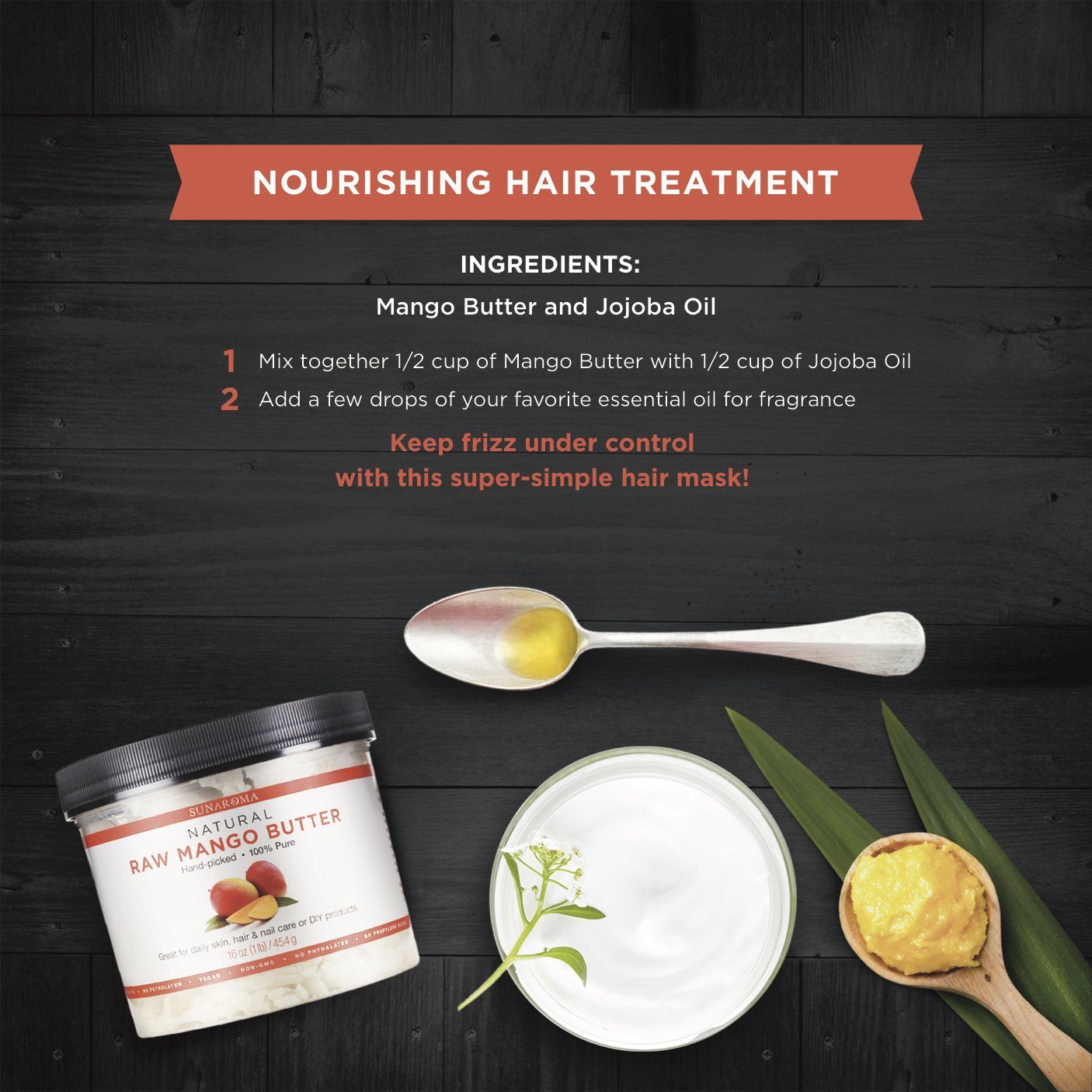 Sunaroma Body Butters for Skin and Hair (Mango Butter)