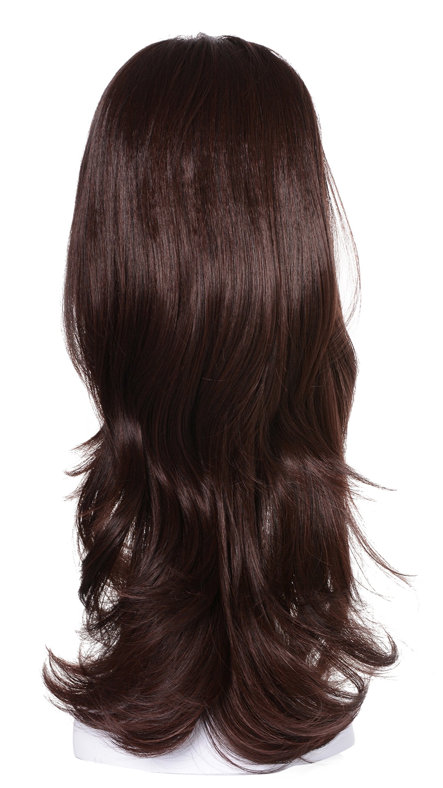 Onedor 22'' Semi Curly Hair Women Ladies 3/4 Half Wig Premium Japanese Synthetic Kanekalon Fibers Wigs With Secured Mesh Head Ca
