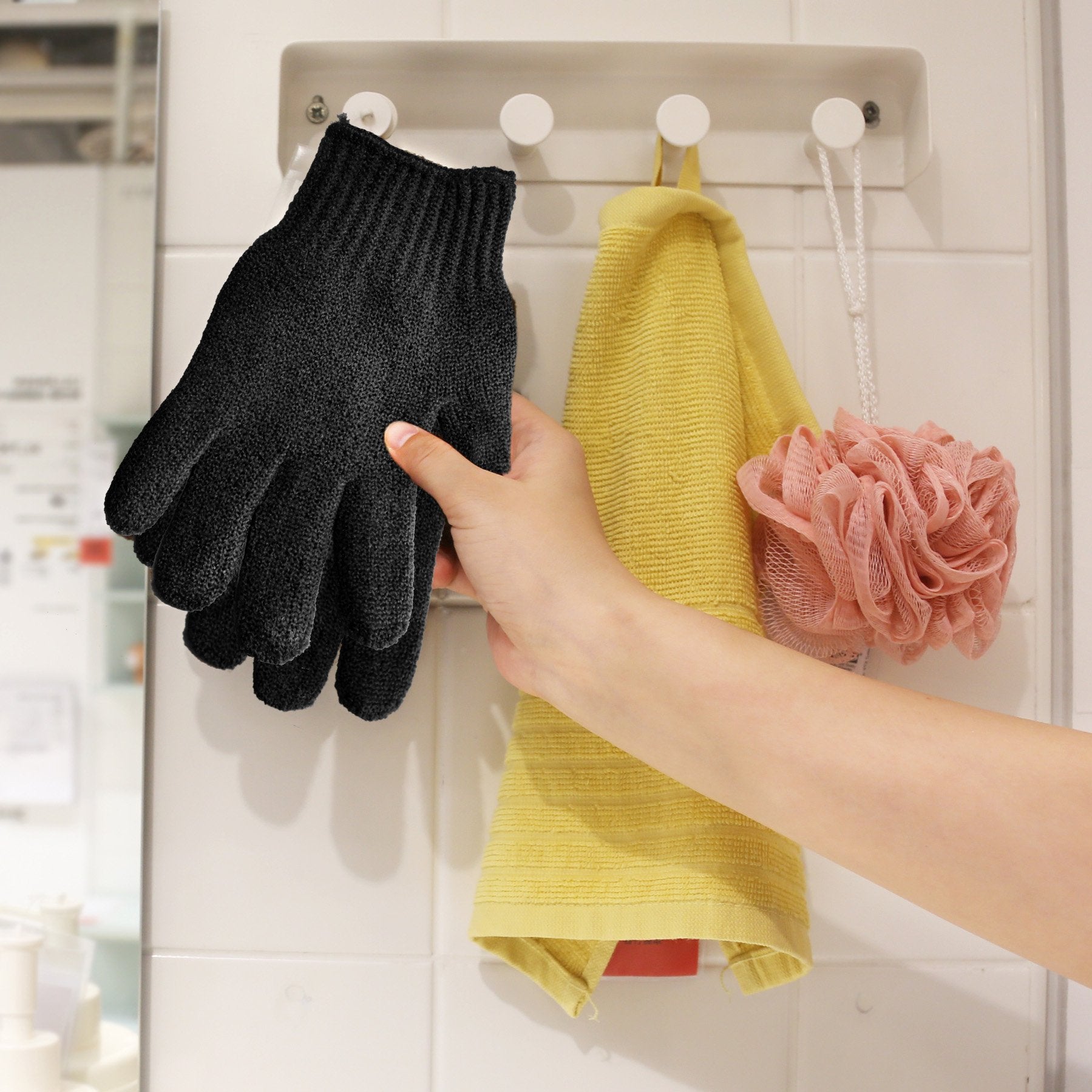 Mig4U Exfoliating Shower Gloves For Bath, Premium Nylon Body Wash Bathing Gloves For Men Women Spa, Massage And Skin Scrub, Dead