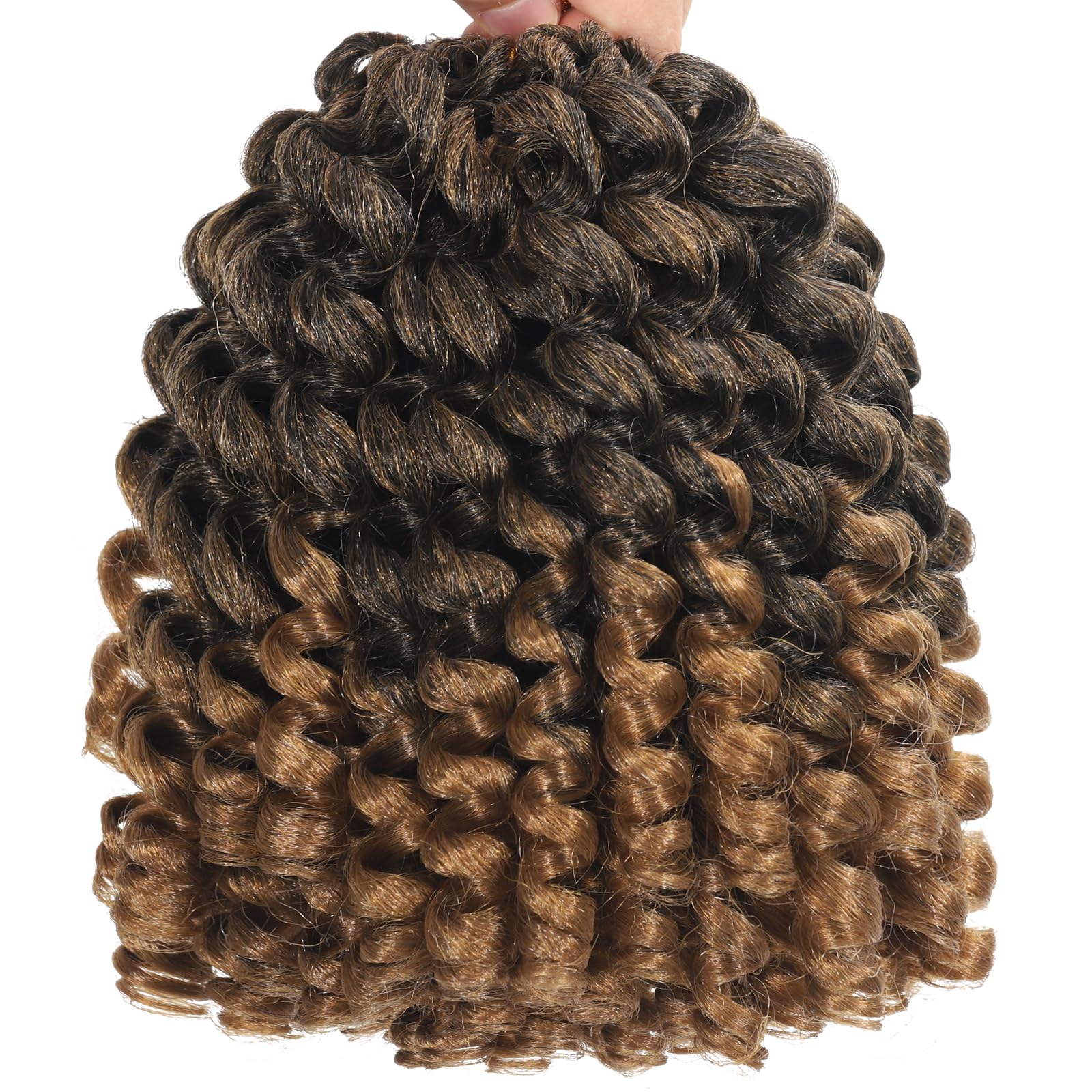 8 Inch Jamaican Bounce Crochet Hair 5 Packs 2X Ringlet Wand Curl Crochet Hair Pre Looped Bouncy Curl Curly Crochet Hair Extensio