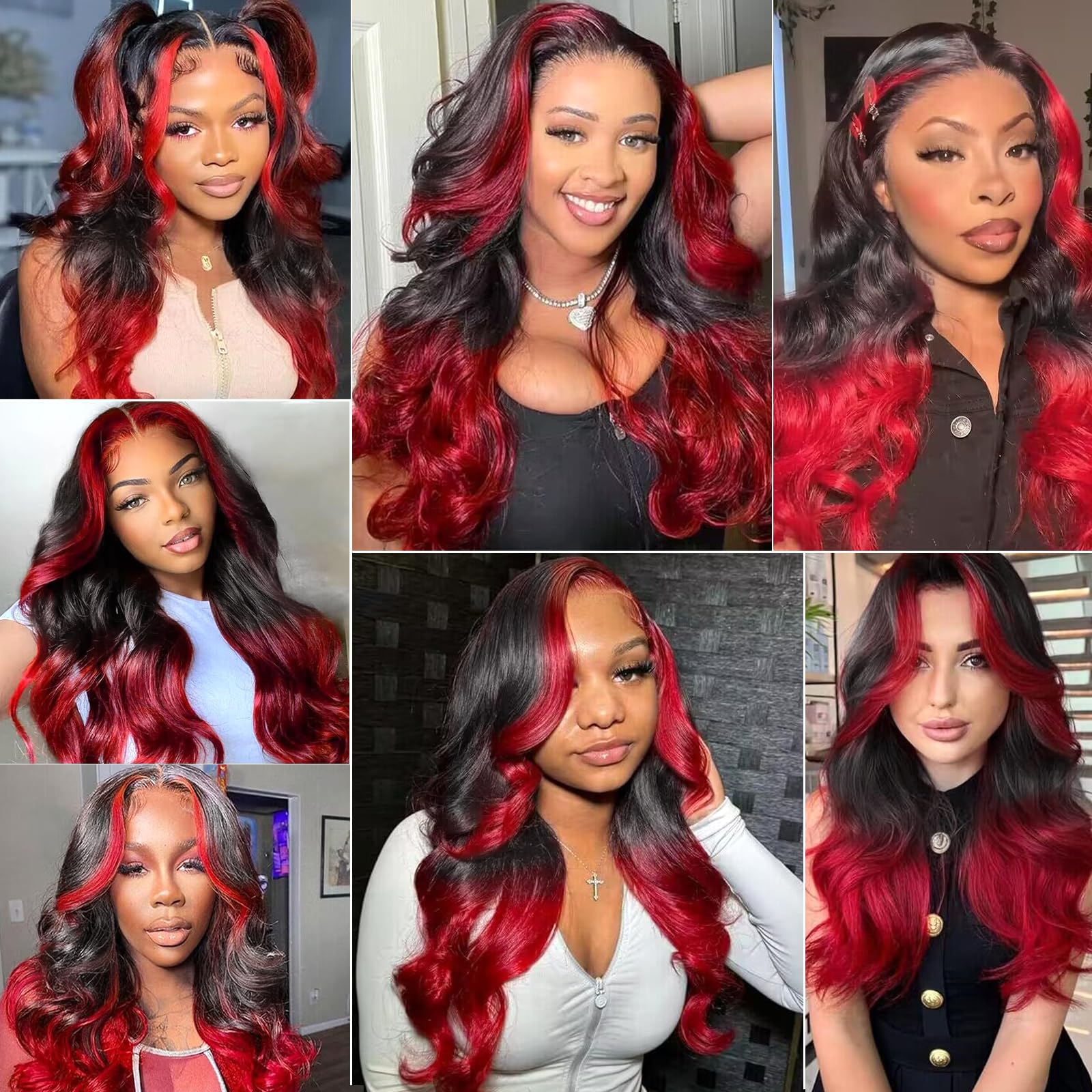 Goldfinch Ombre Red Human Hair Wigs Hd Lace Front Wigs Body Wave 180% Density Glueless Wigs Human Hair Pre Plucked Hot Red Highl