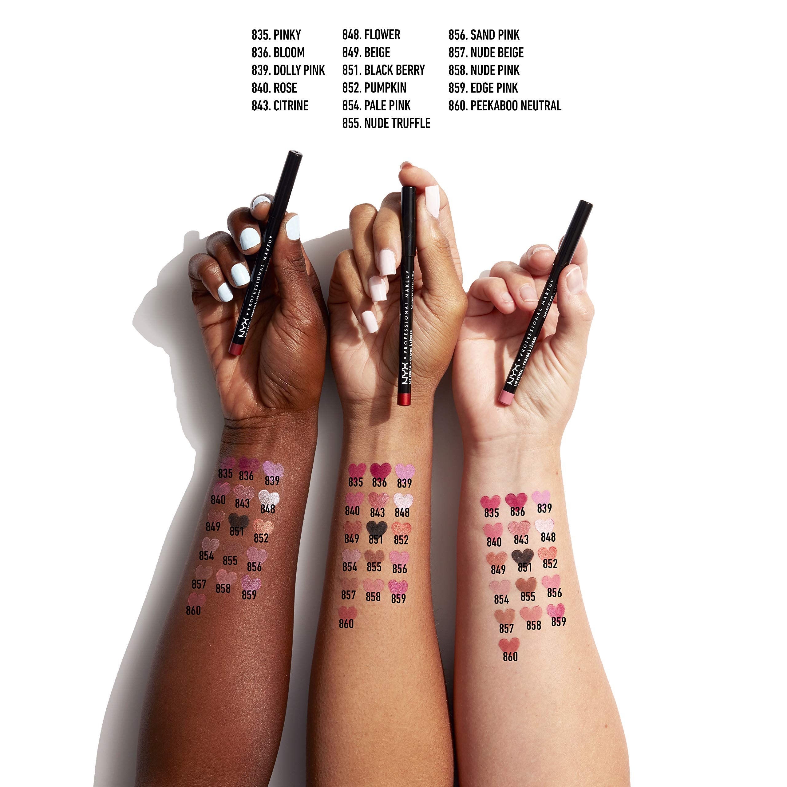 Nyx Professional Makeup Slim Lip Pencil, Long-Lasting Creamy Lip Liner - Peakaboo Neutral