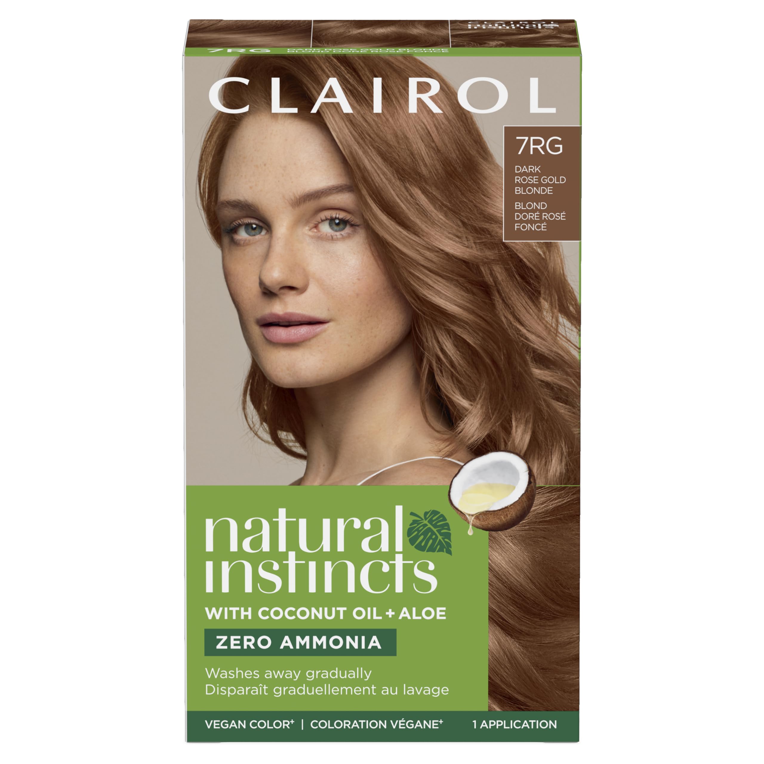 Clairol Natural Instincts Demi-Permanent Hair Dye, 7Rg Dark Rose Gold Blonde Hair Color, Pack Of 1