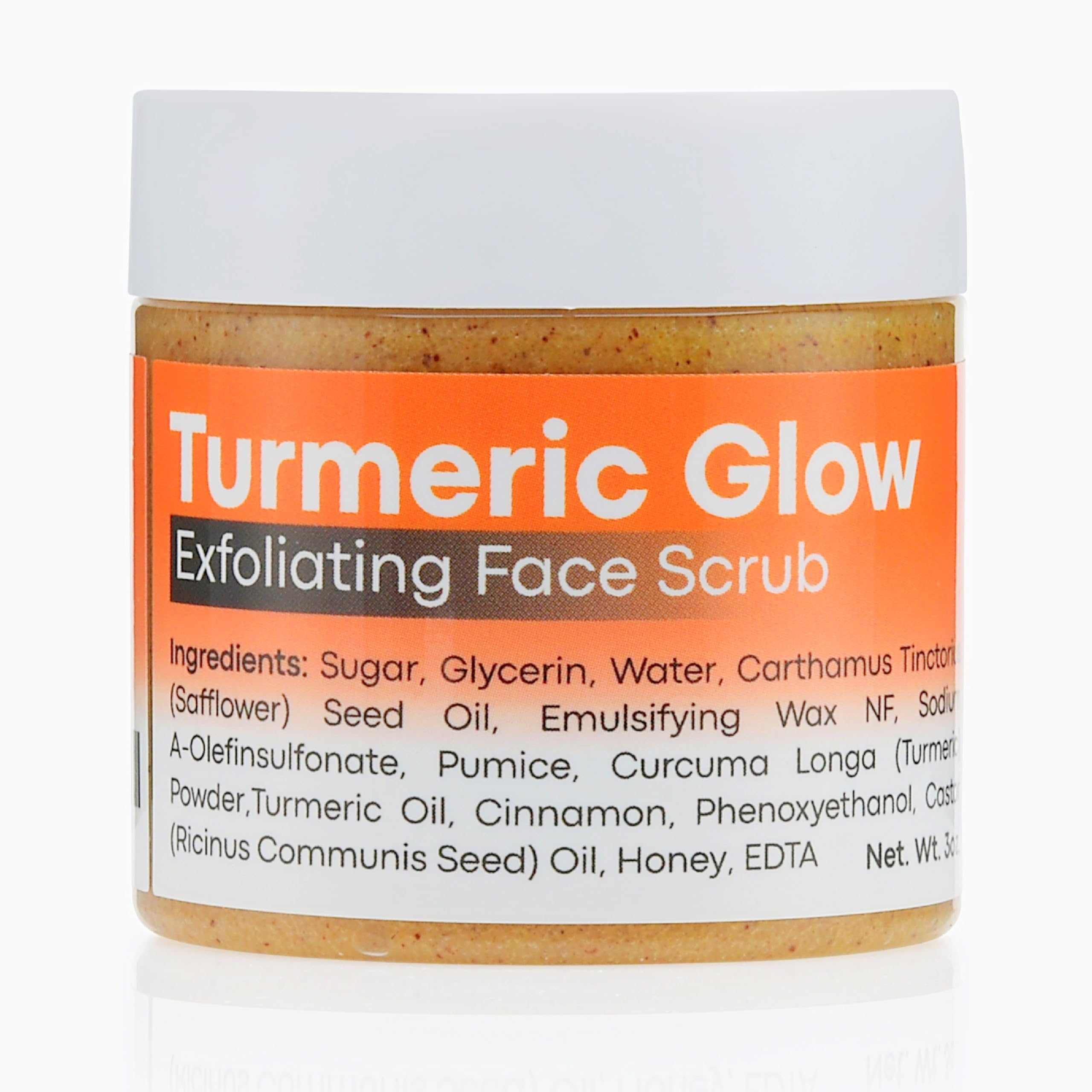 Joli Noir - Turmeric Scrub With Honey & Cinnamon - Fragrance Free Exfoliating Face Sugar Scrub - For Acne, Hyperpigmentation & D