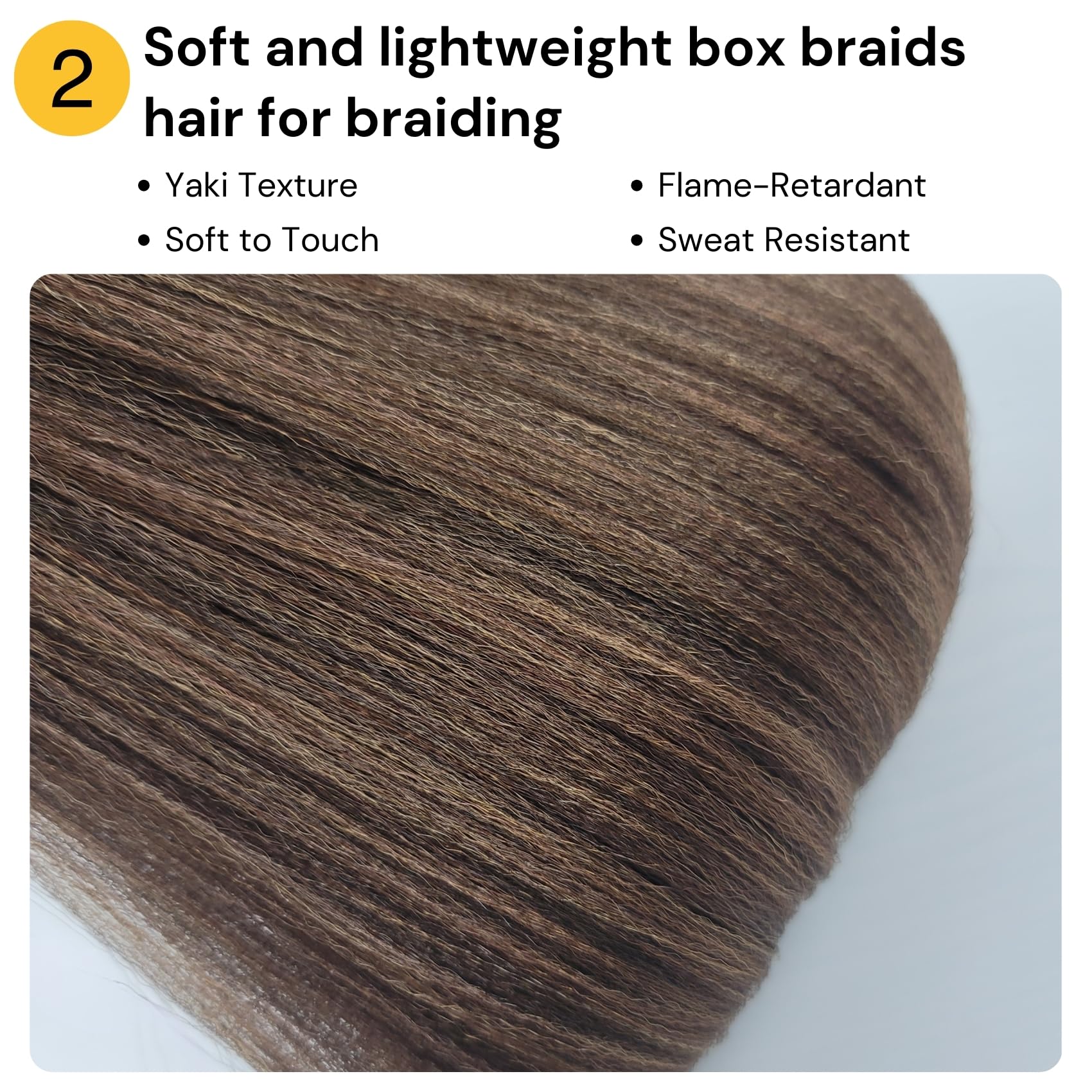 Dark Blonde Brown Braiding Hair Pre stretched Box Braiding Hair Extensions for Knotless Braids Mixed Feed in Braids Hair for Bra