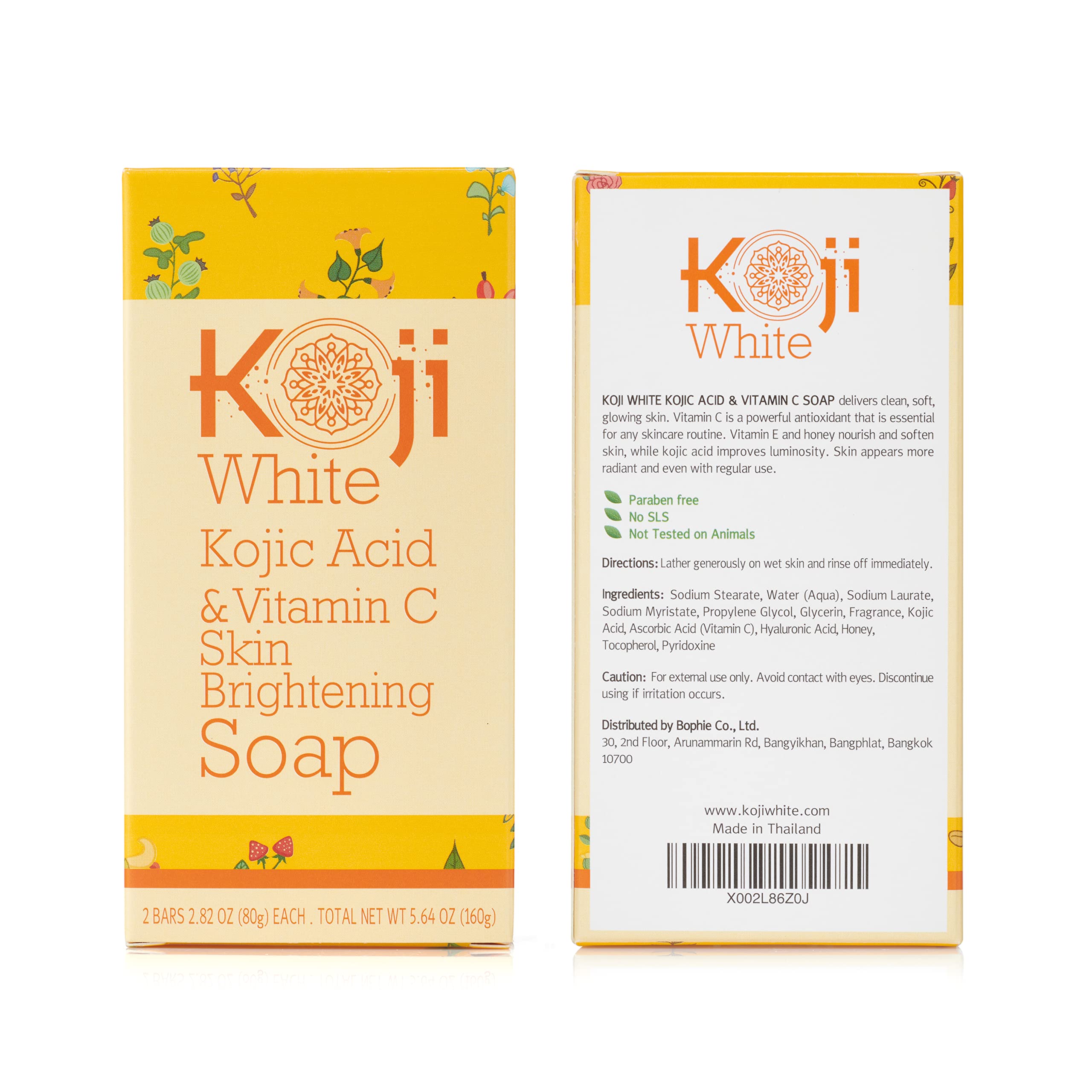 Koji White Kojic Acid & Vitamin C Brightening Soap, Hydrating Face & Body For Radiant Glow Skin, Nourishing, Moisturizing, Even