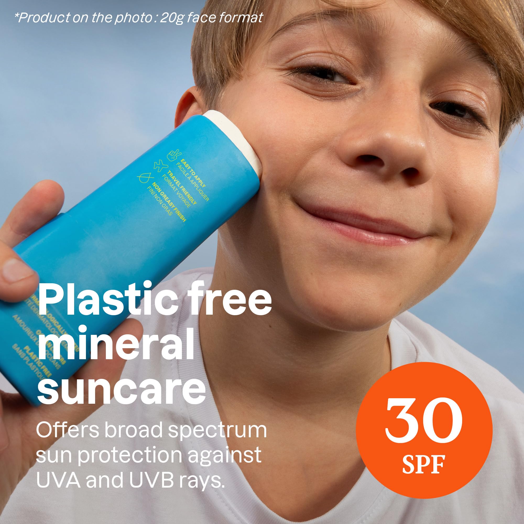 Attitude Mineral Sunscreen Stick For Kids, Spf 30, Ewg Verified, Plastic-Free, Broad Spectrum Uva/Uvb Protection With Zinc Oxide