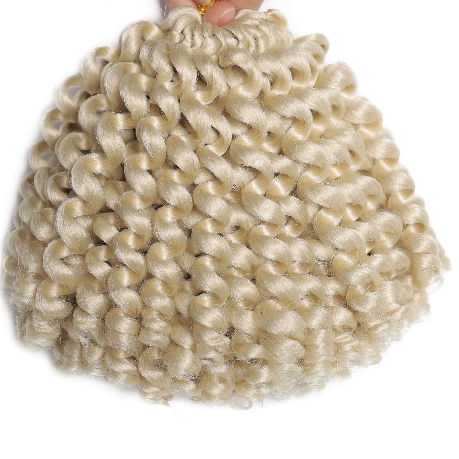 3 Packs Jamaican Bounce crochet Hair 2X Ringlet Wand curl 8 inch Blonde Synthetic crochet Braids Extensions crochet Braiding Hai