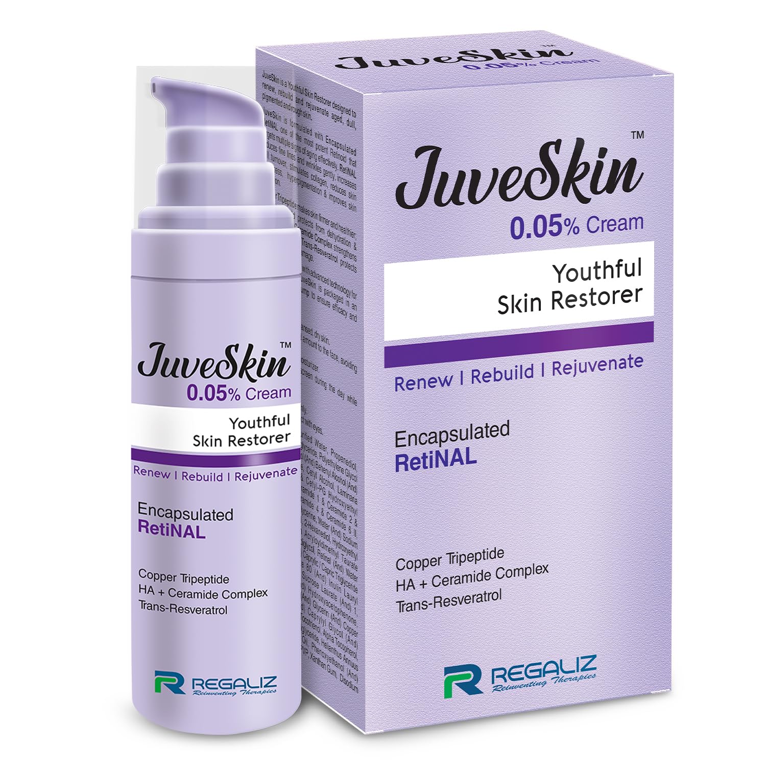 Regaliz Juveskin Night Cream | Encapsulated Skin-Renewing Actives, Copper Peptide, Hyaluronic Acid, Ceramide Complex & Antioxida