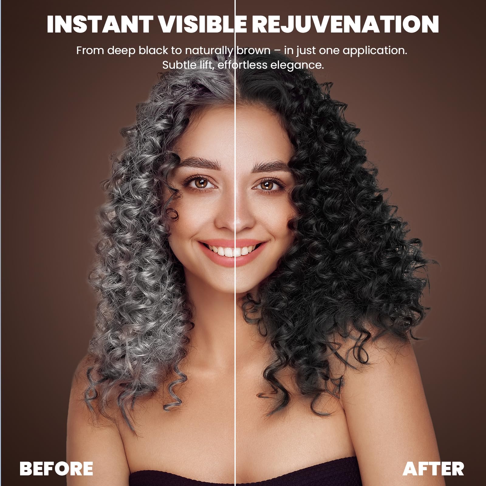 BELEZALIB Instant Black Hair Dye Shampoo for Women Man Hair Color Shampoo for Gray Hair - 100% Gray Coverage - Natural Plant Hai