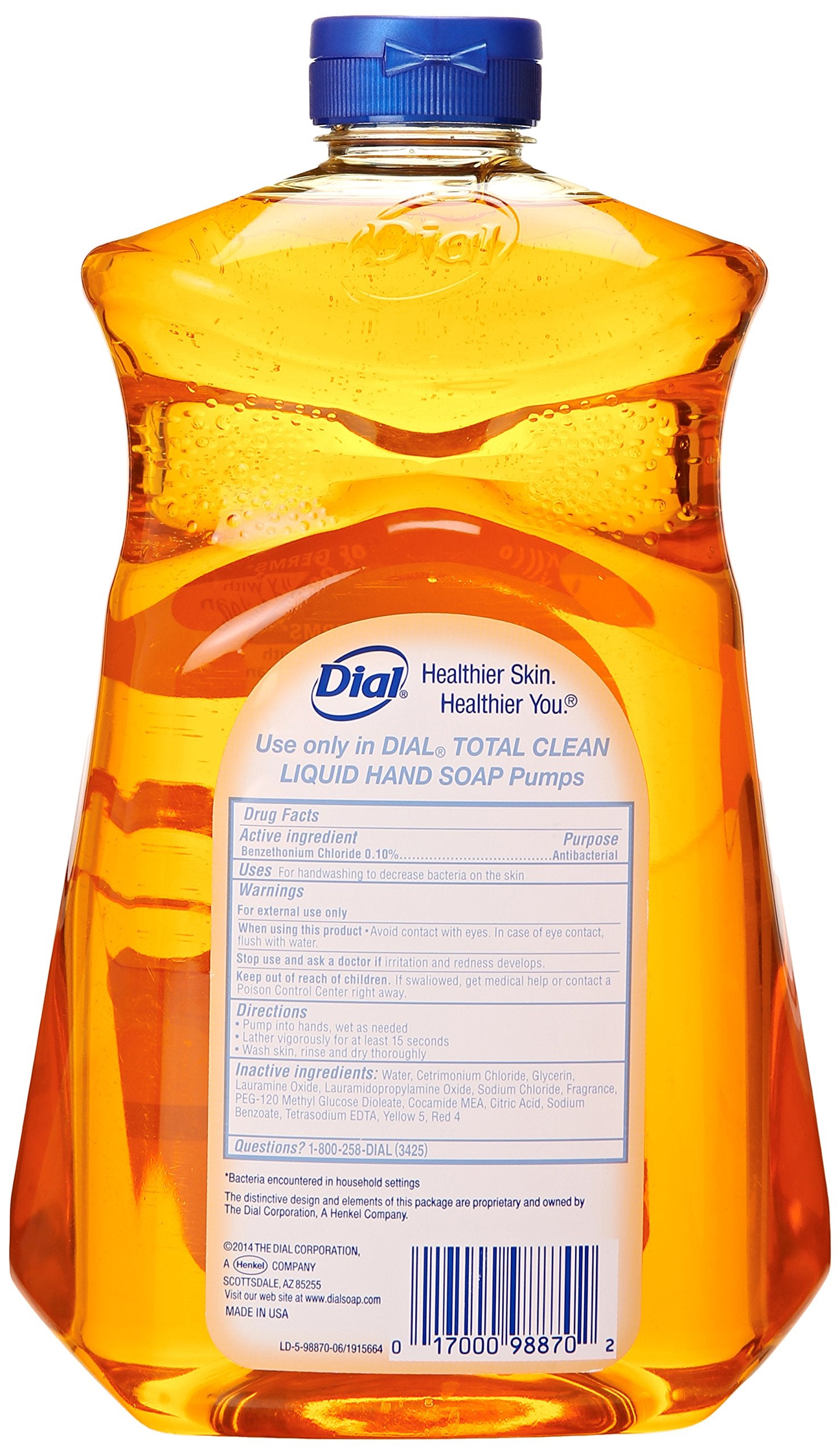Dial Gold Antibacterial Liquid Soap With Moisturizer, 7.5 Oz Pump Bottle + 52 Oz Refill