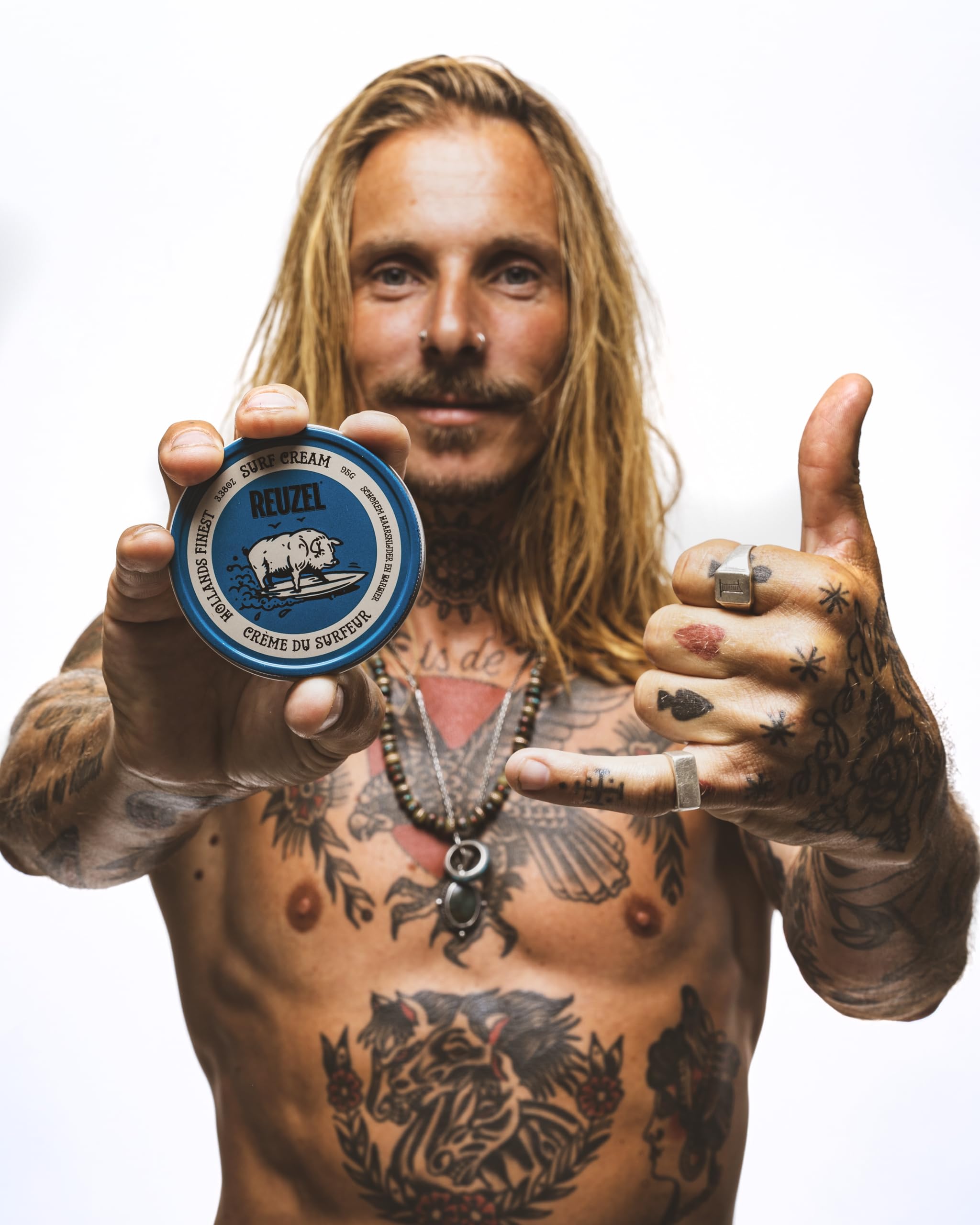 Reuzel Surf Texture And Definition Cream For Men, Light All Day Hold, Water Soluble Styling, No Shine & Flake Free, For All Hair