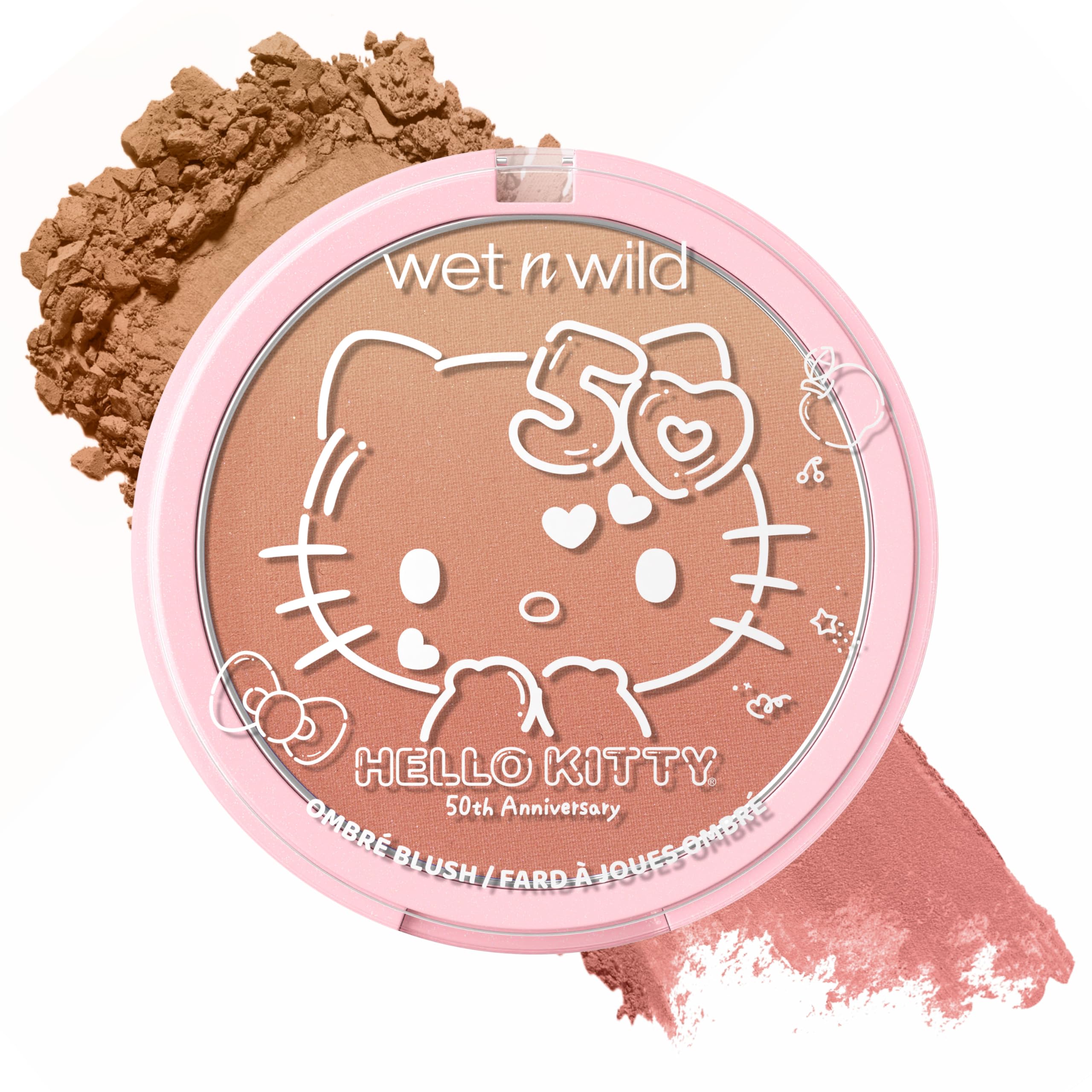 wet n wild Hello Kitty Ombre Blush, Buildable, Blendable Customizable Color, New Gradient Formula, Cruelty-Free & Vegan - Mellow