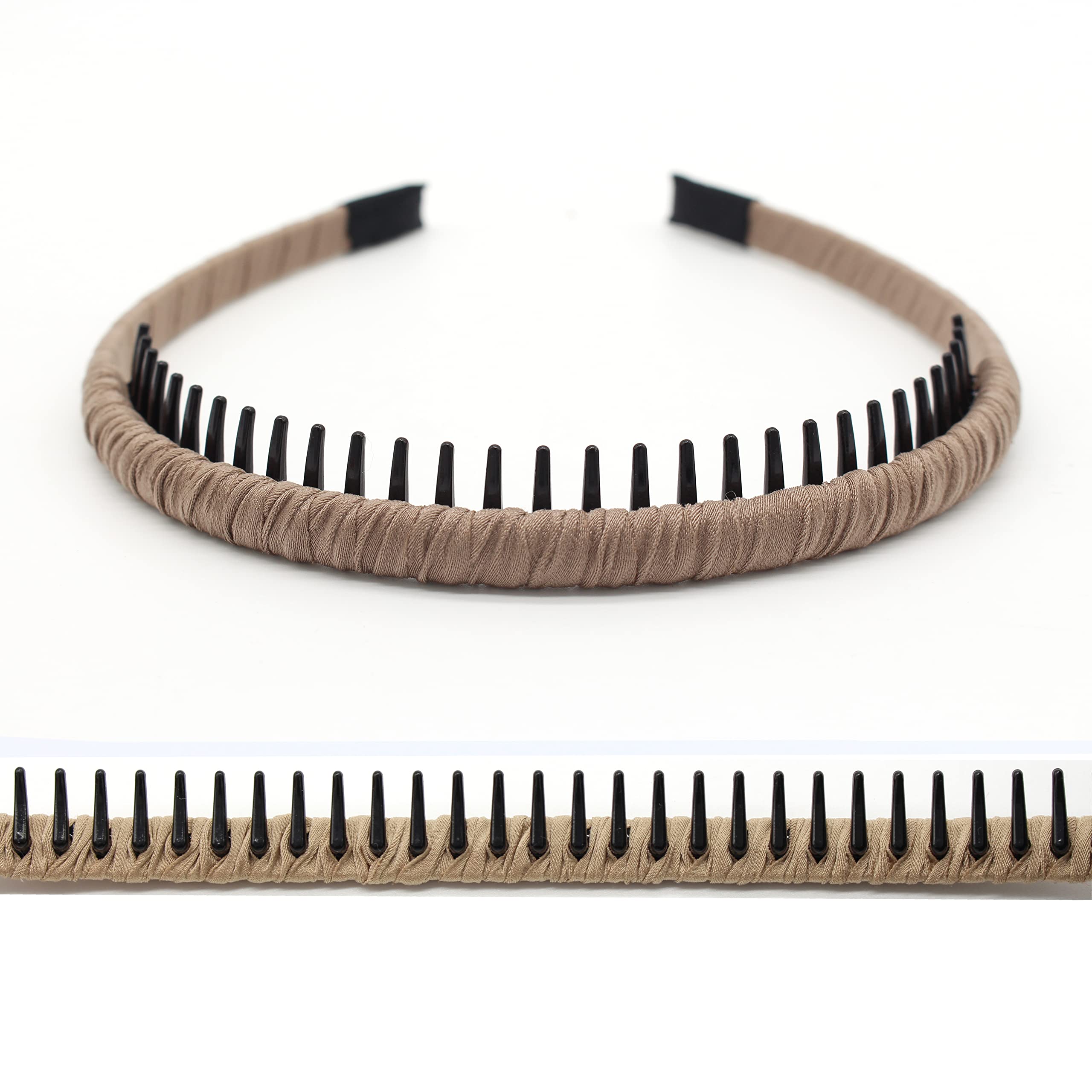 Joband 4Pcs Hairbands For Women, Non-Slip Zig Zag Headbands, Adjustable Teeth Comb Hair Hoop, Daily Use, Yoga, Spa, Parties, Res