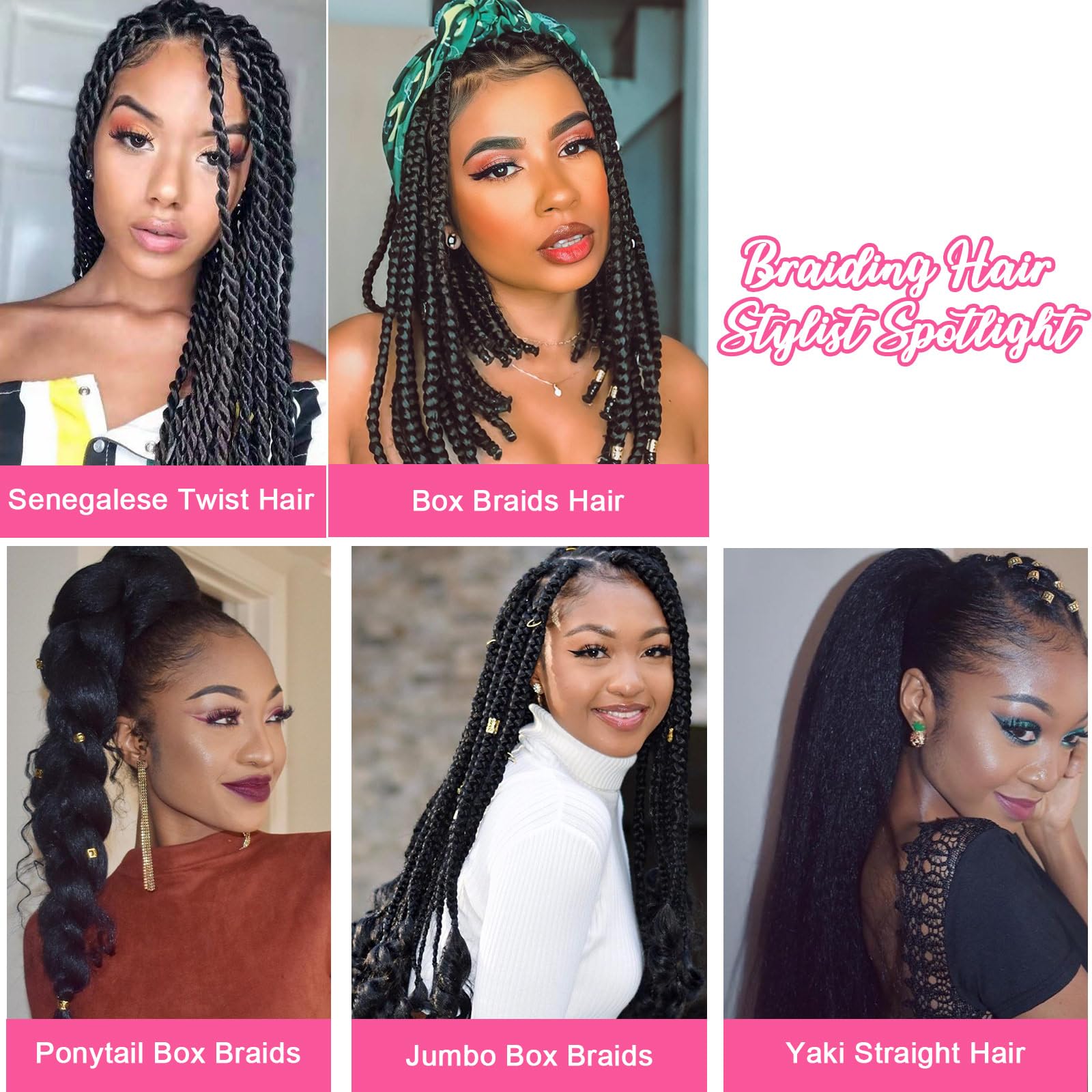 Col Bling Braiding Hair Pre Stretched 28 Inch 3 Packs White Long Braid Hair Extensions For Women Box Braids Hair Pre-Stretched Y