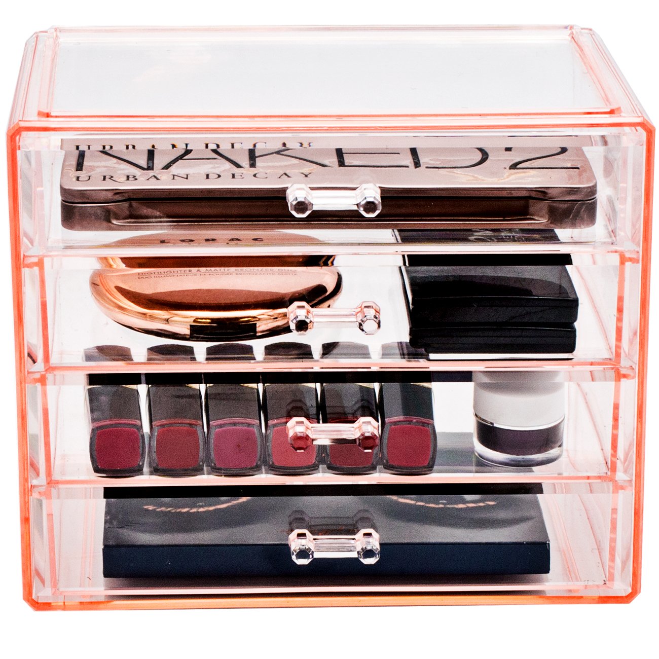 Sorbus Clear Cosmetics Makeup Organizer - Space Saving Acrylic Jewelry  Make Up Organizers And Storage Display - Stylish Makeup