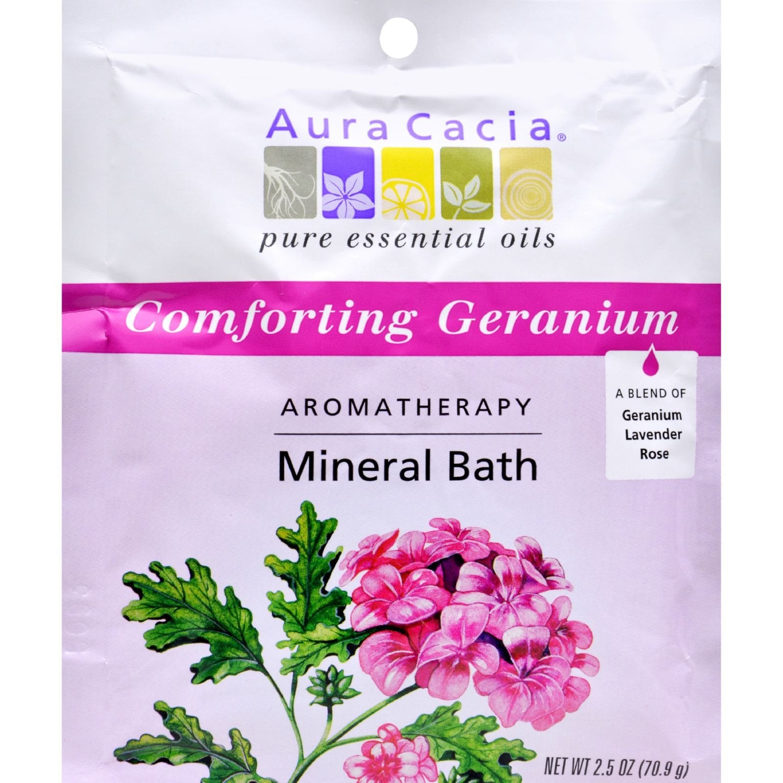 Aura Cacia Bath Mnrl Geranium Comforting