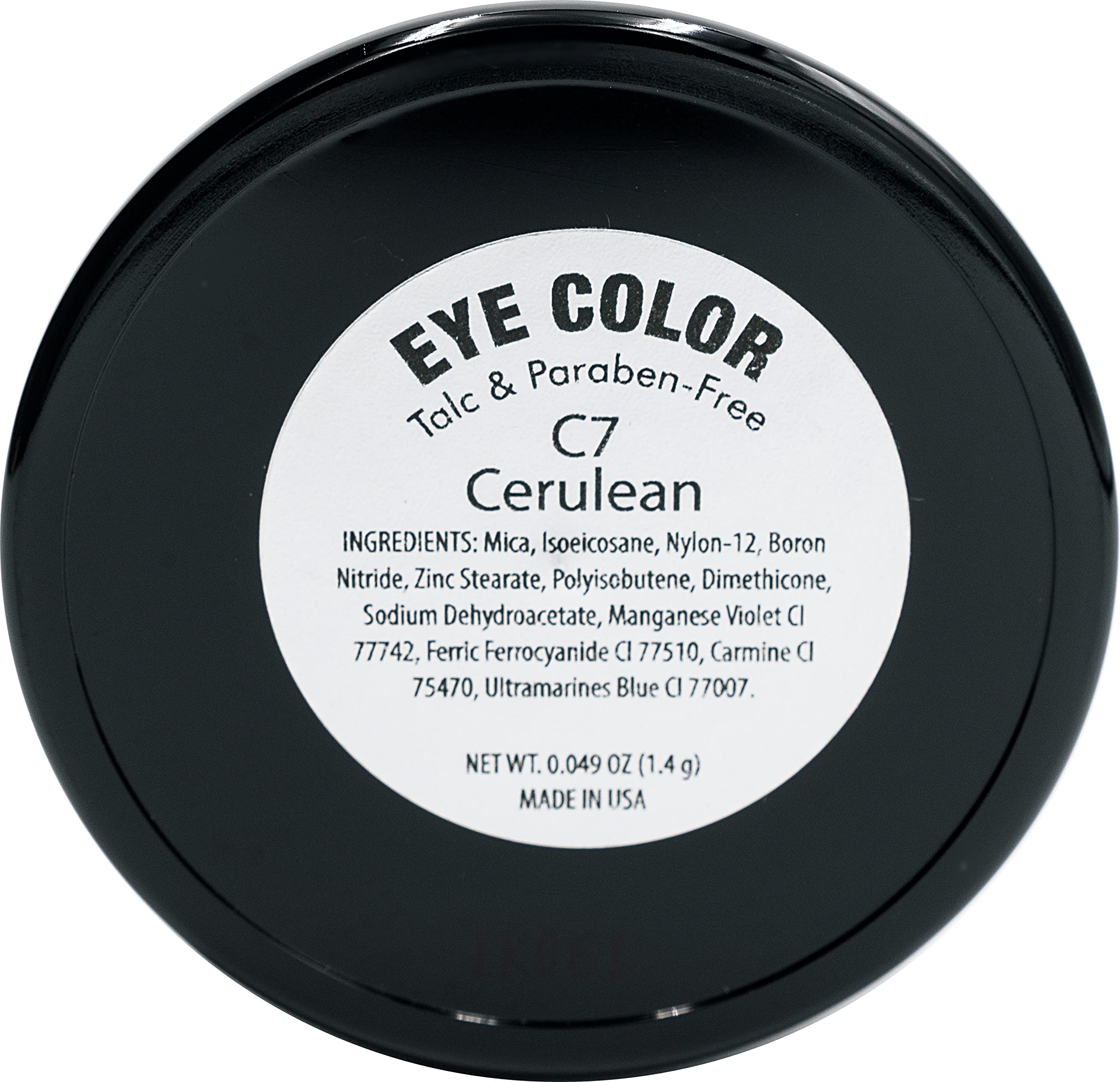 Pure Ziva Matte Cerulean Cobalt Deep Royal Navy Blue Pressed Powder Single Vegan Eyeshadow; Talc, Paraben & Cruelty Free